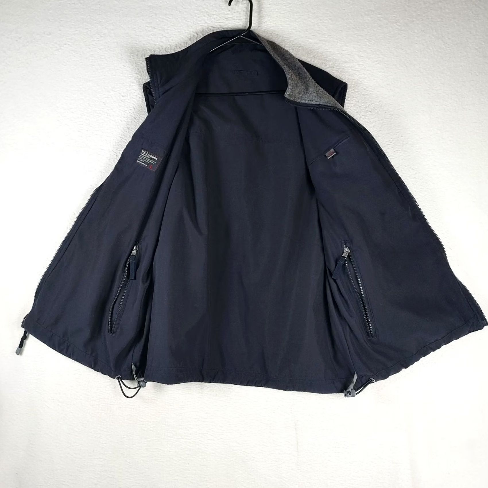 Vintage Grays US Expedition Vest Mens Large Reversible Navy Shell Gray Fleece Full Zip Outdoor Size US L / EU 52-54 / 3 - 3 Thumbnail