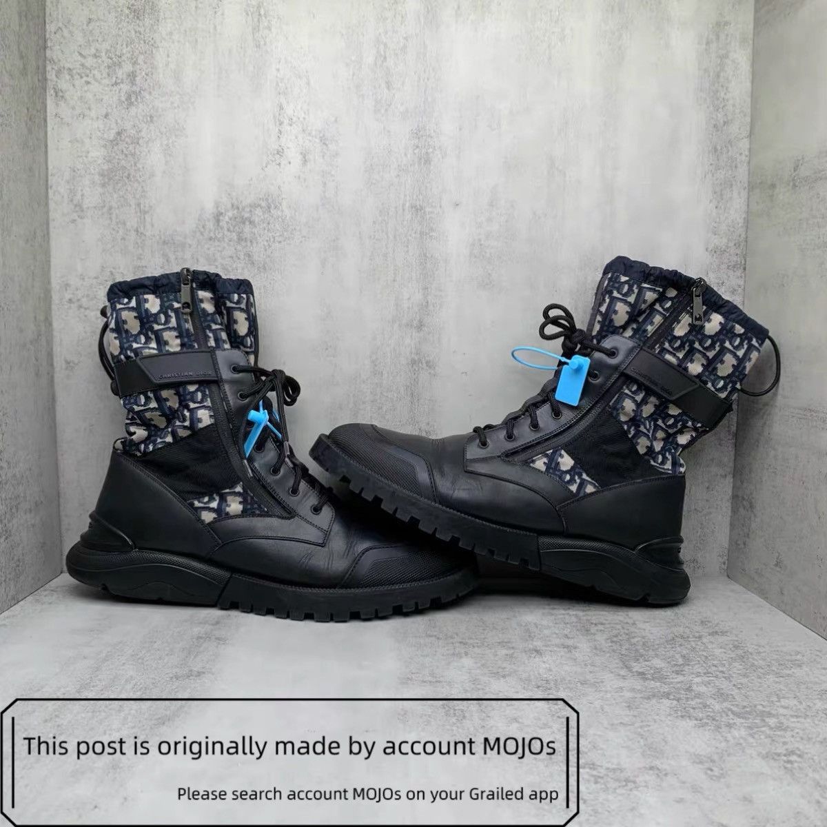 Dior Sz 43 Dior Monogram Stripe Combat Boots mojos1320 Size US 10 / EU 43 - 2 Thumbnail