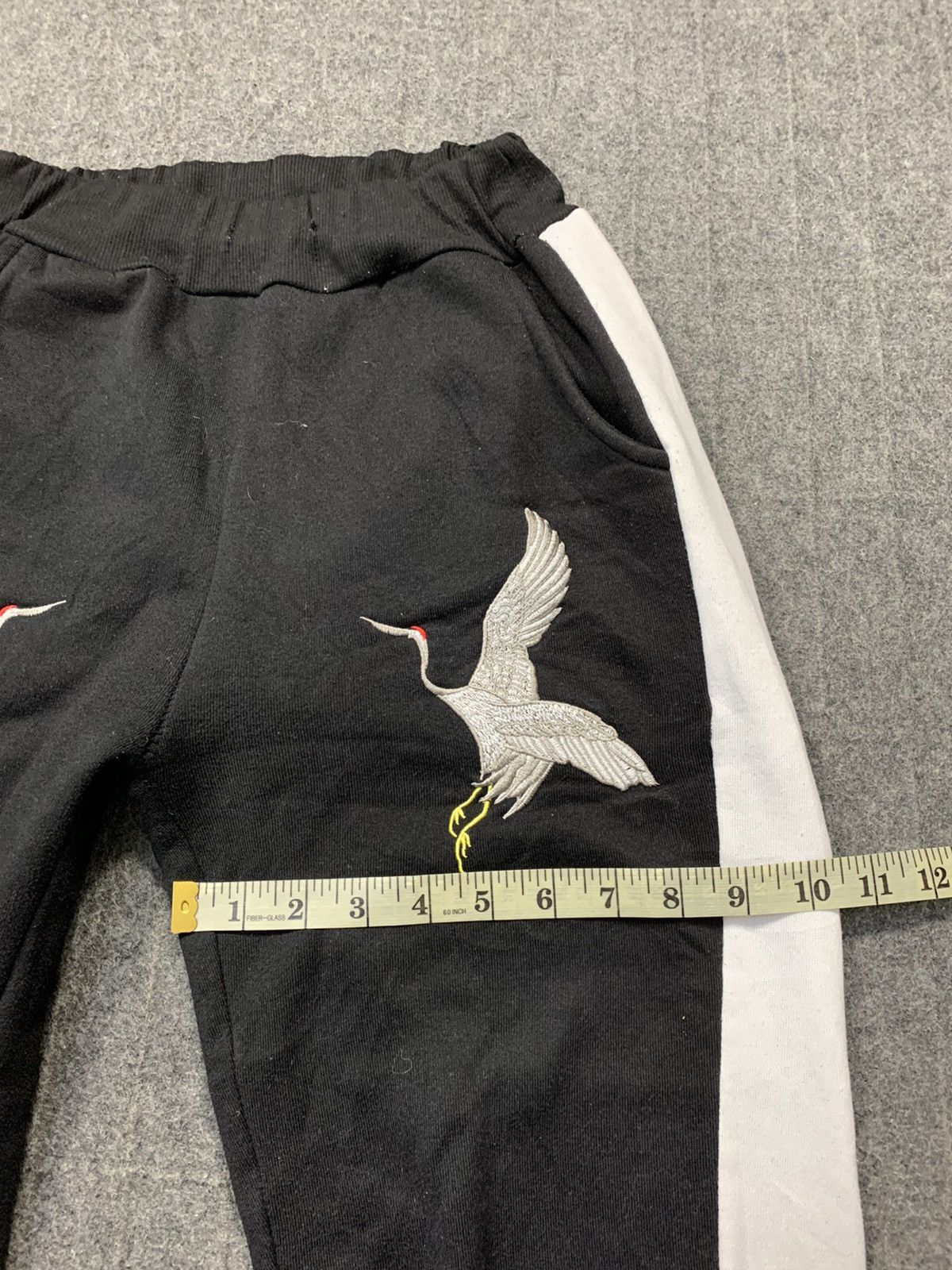 Custommade Jogger Stretchable Pant Embroidery Crane Bird Sukajan Style Size 28" / US 6 / IT 42 - 9 Thumbnail