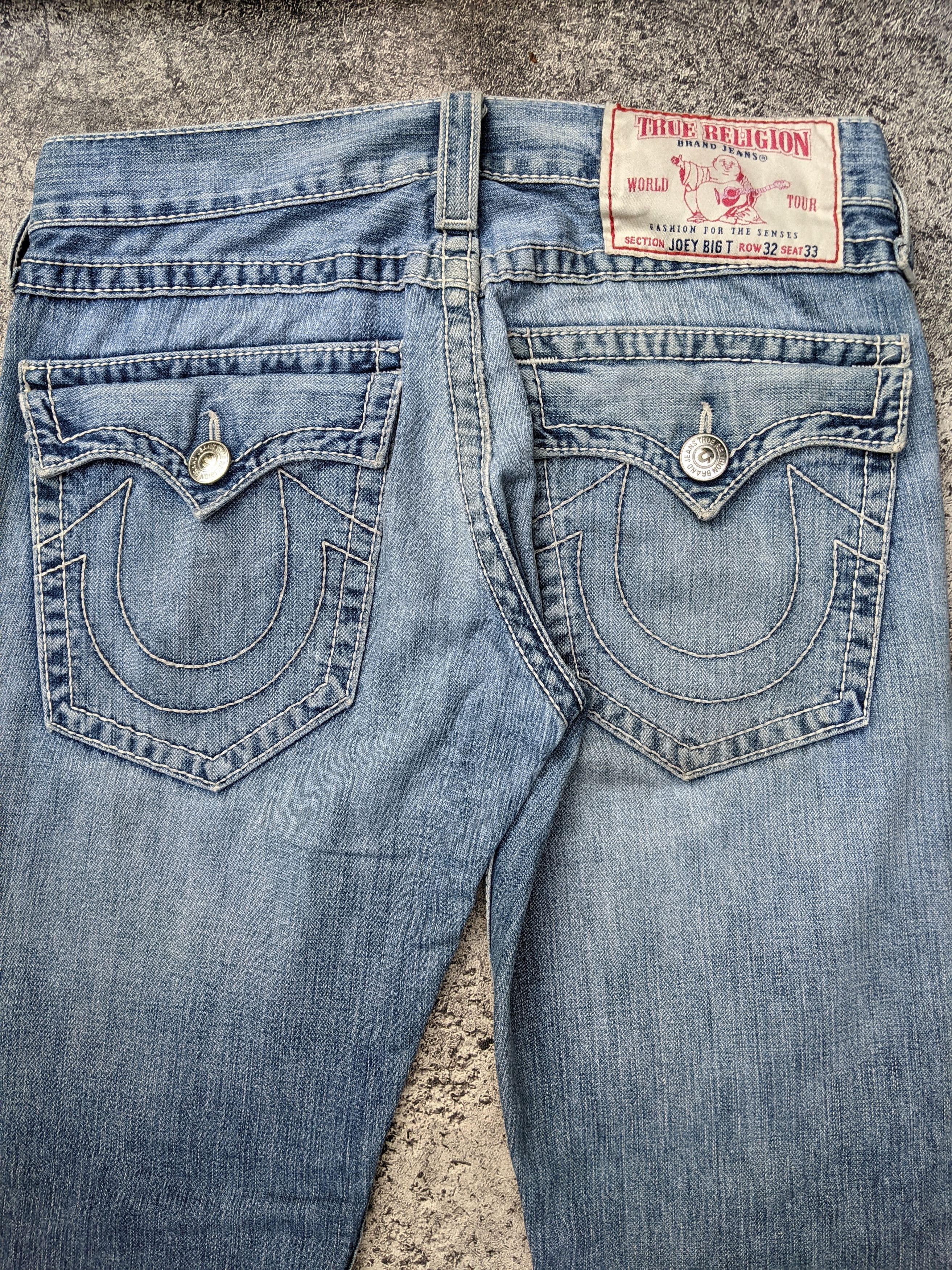 True Religion Vintage Joey Big T Flare Jeans Size US 32 / EU 48 - 3 Thumbnail