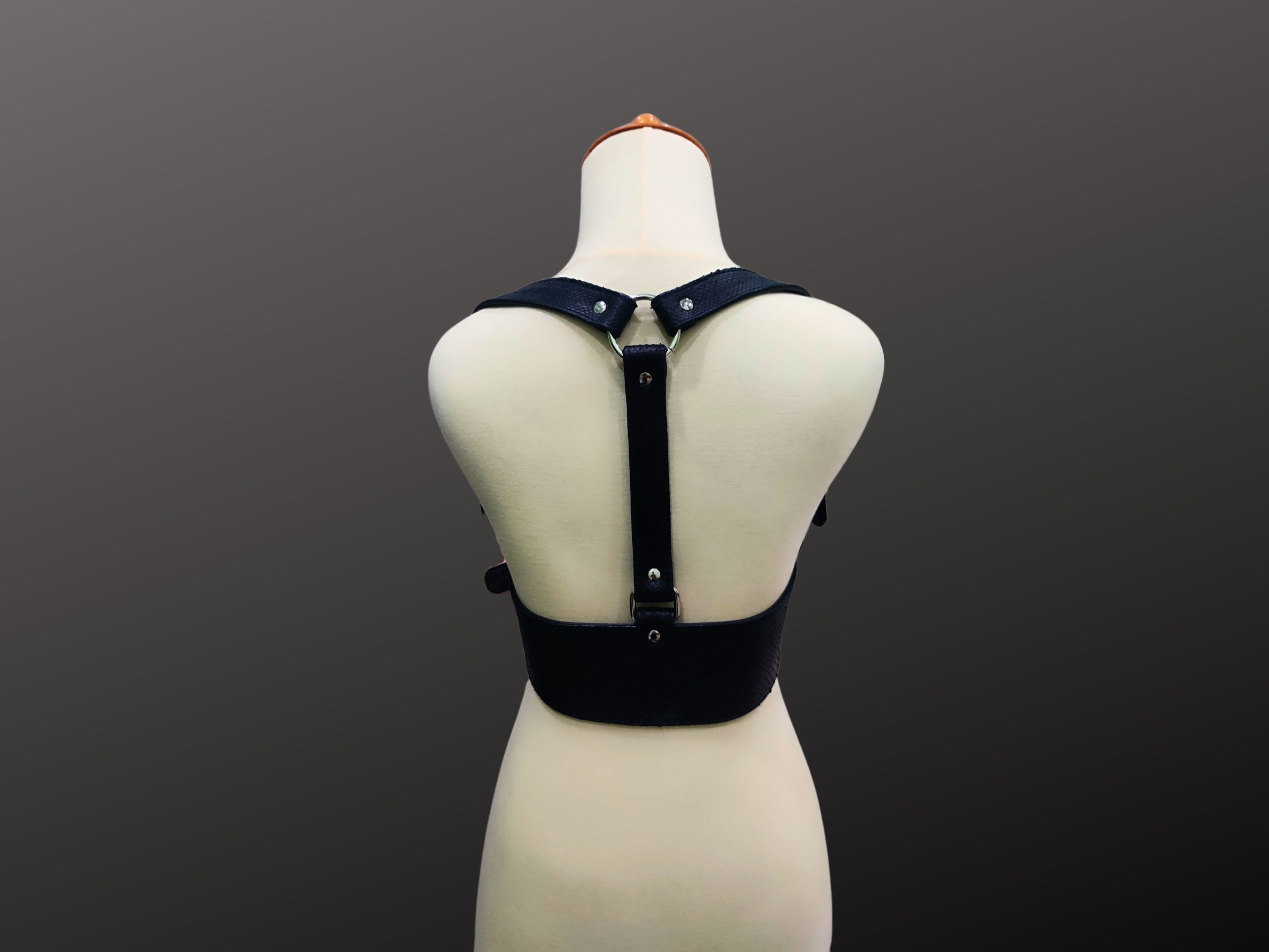 Handmade Y Strap Snakeskin Leather Waist Harness Size ONE SIZE - 4 Thumbnail