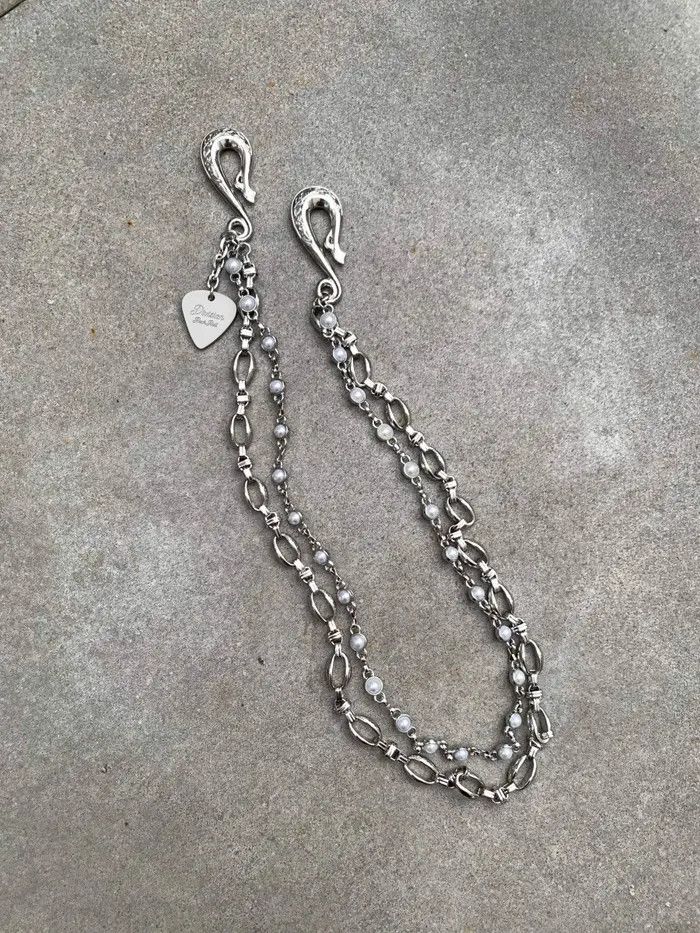 Japanese Brand 2 Layer Natural Echo Pearled Wallet Chain Size ONE SIZE - 1 Thumbnail