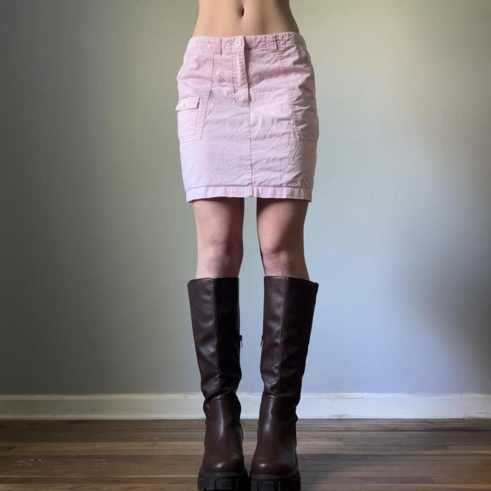 Other Pink cargo mini skirt with pockets Size 32" / US 10 / IT 46 - 6 Thumbnail