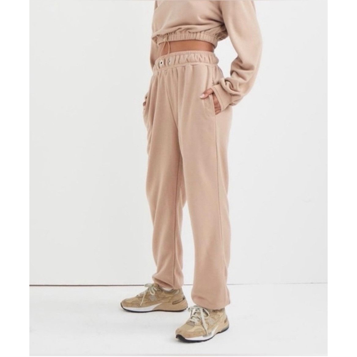 For Love & Lemons NWT For Love & Lemons L Victoria’s Secret Beige Joggers Size 34" / US 12 / IT 48 - 2 Thumbnail