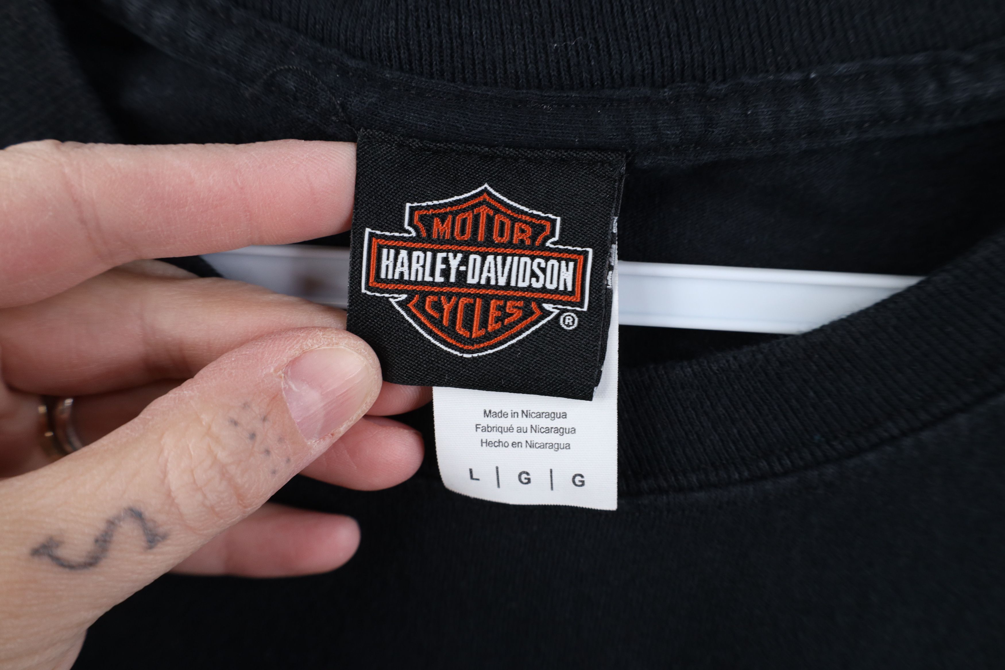 Harley Davidson Vintage Y2K Harley Davidson War Long Sleeve T-Shirt Black Size US L / EU 52-54 / 3 - 10 Thumbnail
