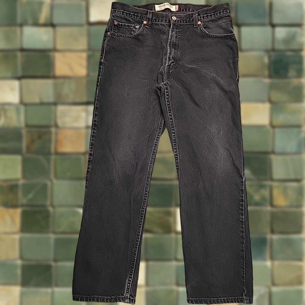 Denime Levis Jeans Mens 36x30 Black 505 Denim 100% Cotton Straight Leg Casual Pants VTG - Mens - Jeans - 36x30 - Black - 505 - Straight - Denim Size US 36 / EU 52 - 1 Thumbnail