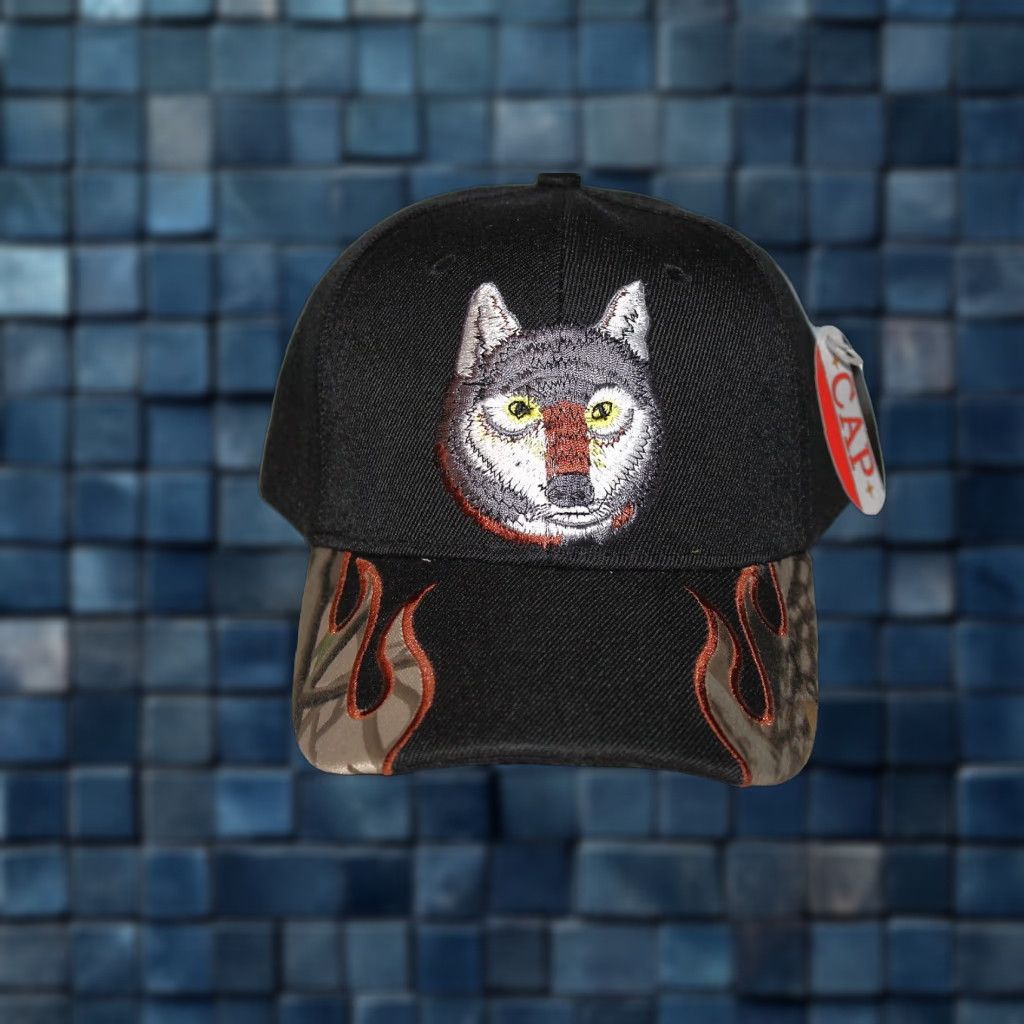 Vintage VINTAGE CALI Baseball Cap Men Adjustable Black Wolf Outdoor Camouflage 90s Size ONE SIZE - 1 Thumbnail