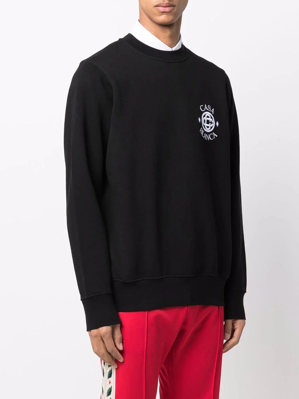 Casablanca Black Sport Embroidered Logo Sweatshirt Size XS / US 0-2 / IT 36-38 - 2 Thumbnail
