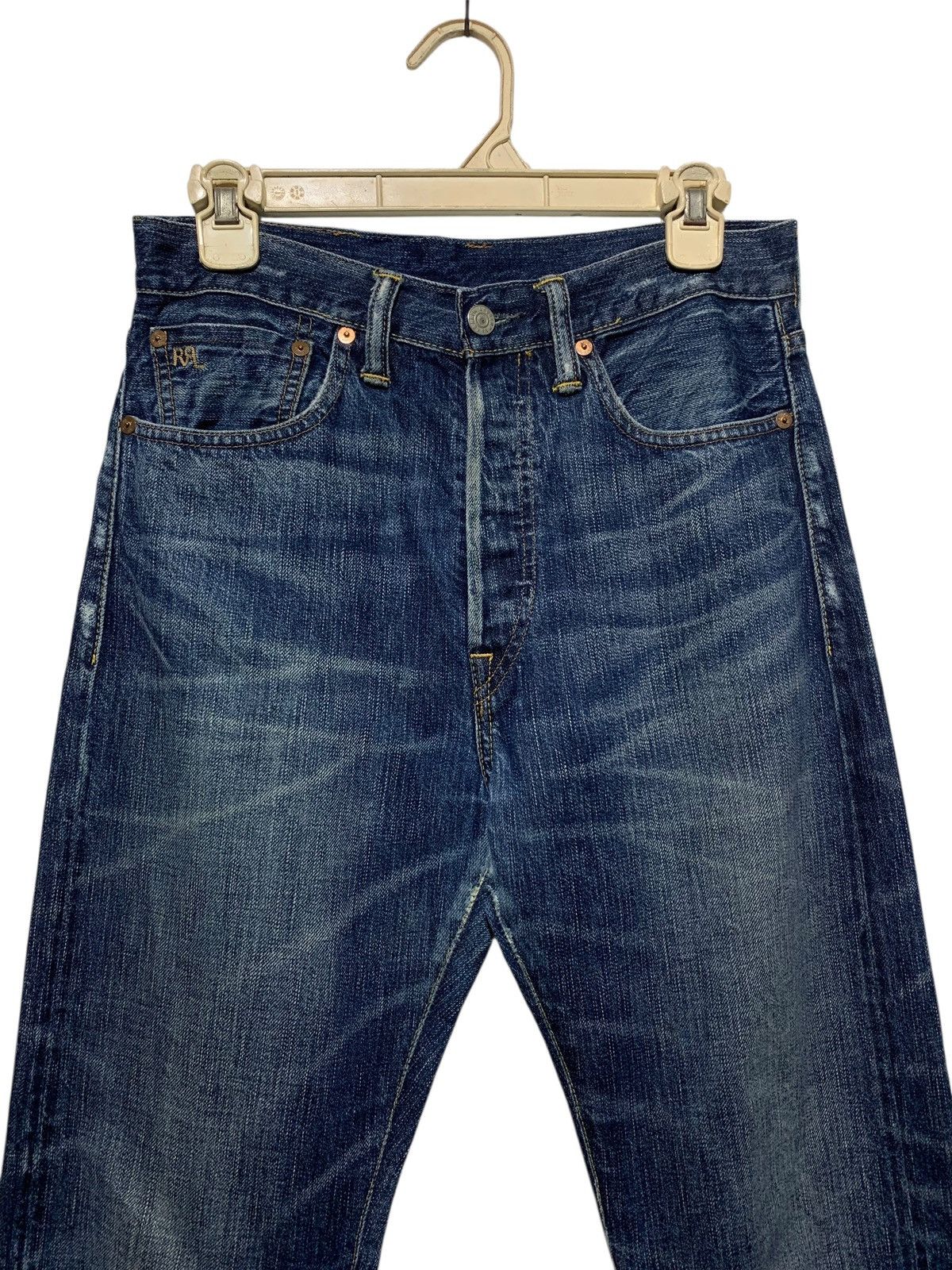 RRL Ralph Lauren RRL distressed raw hem selvedge jeans Size US 28 / EU 44 - 4 Thumbnail