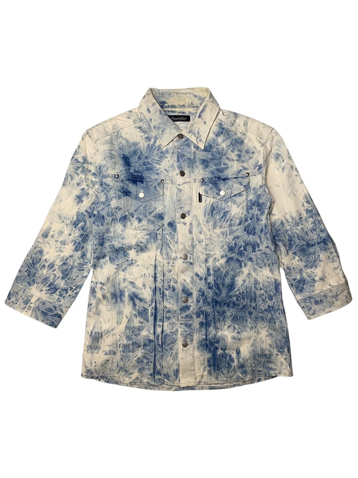 If Six Was Nine 2000's Tornado Mart Dyed Blue Shirts Size US M / EU 48-50 / 2 - 1 Thumbnail