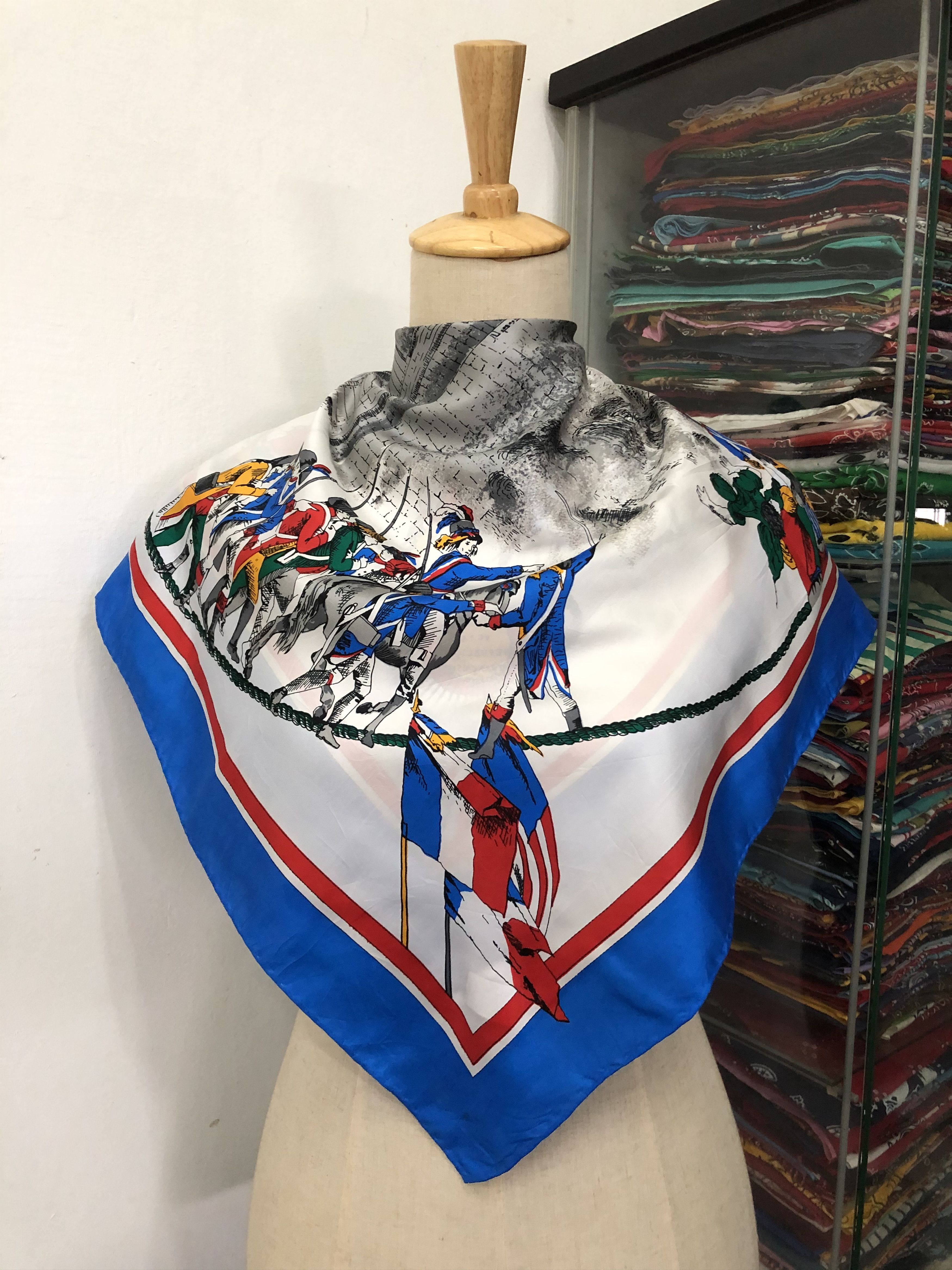 Vintage Vintage Christian Breton Silk Scarf Size ONE SIZE - 1 Thumbnail