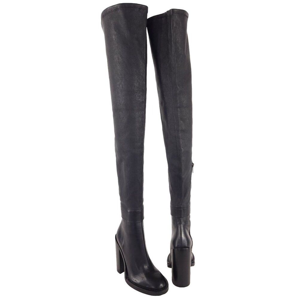 Ann Demeulemeester Ann Demeulemeester Over The Knee Stretch Leather Boots 35 5 Size US 5 / IT 35 - 2 Thumbnail