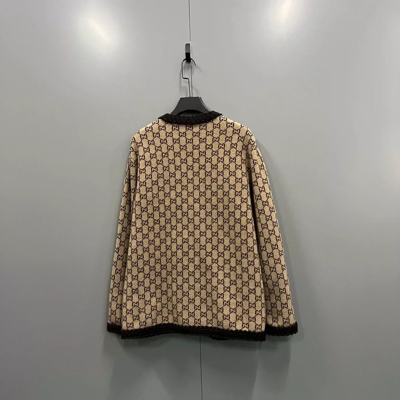 Gucci Gucci Brown wool GG full-print cardigan jacket 2502-Nextarr Size US L / EU 52-54 / 3 - 2 Thumbnail