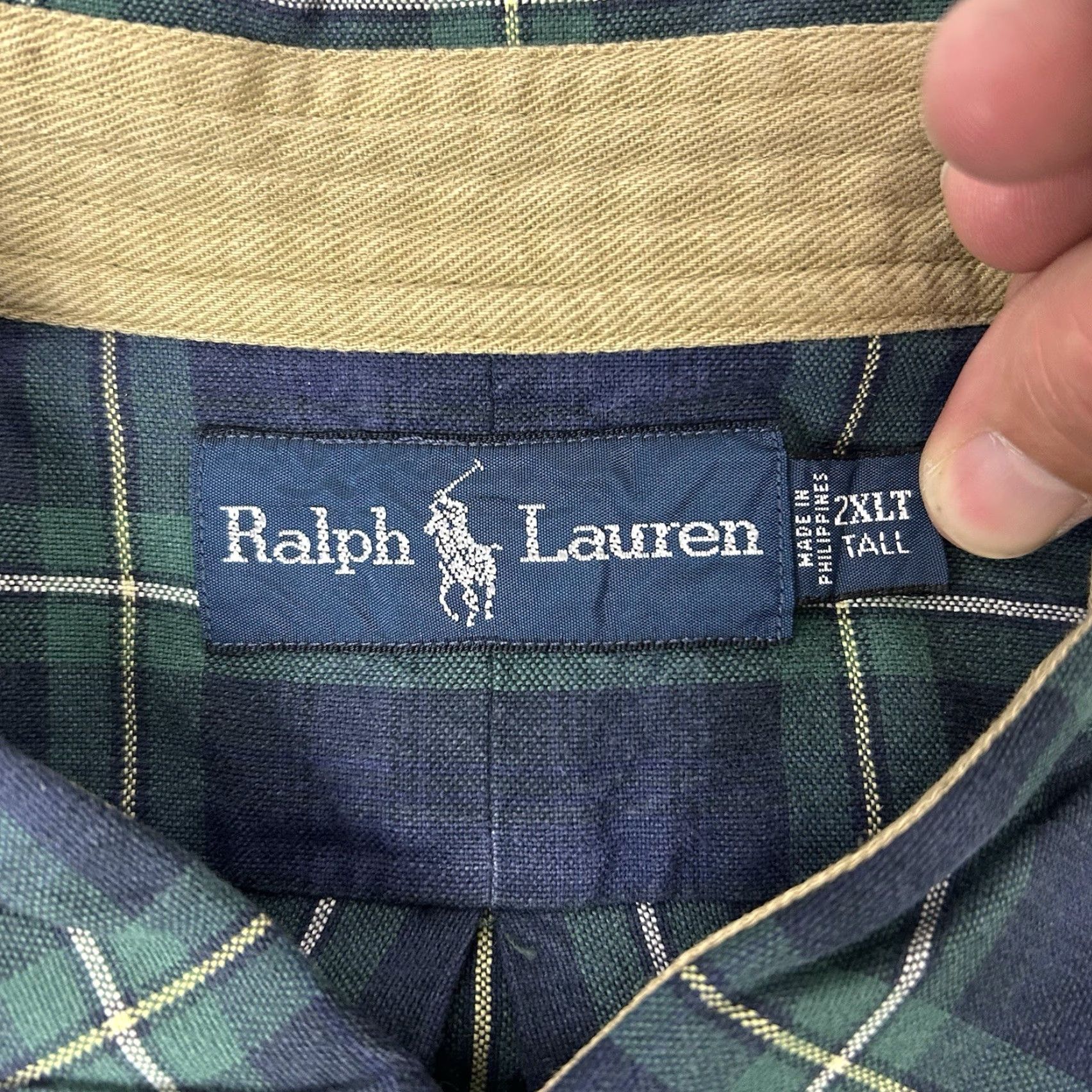 Ralph Lauren Ralph Lauren Shirt Plaid Blue Green 2XLT Tall Mens Button-Up Preppy Casual Classic Long Sleeve Size US XXL / EU 58 / 5 - 4 Thumbnail