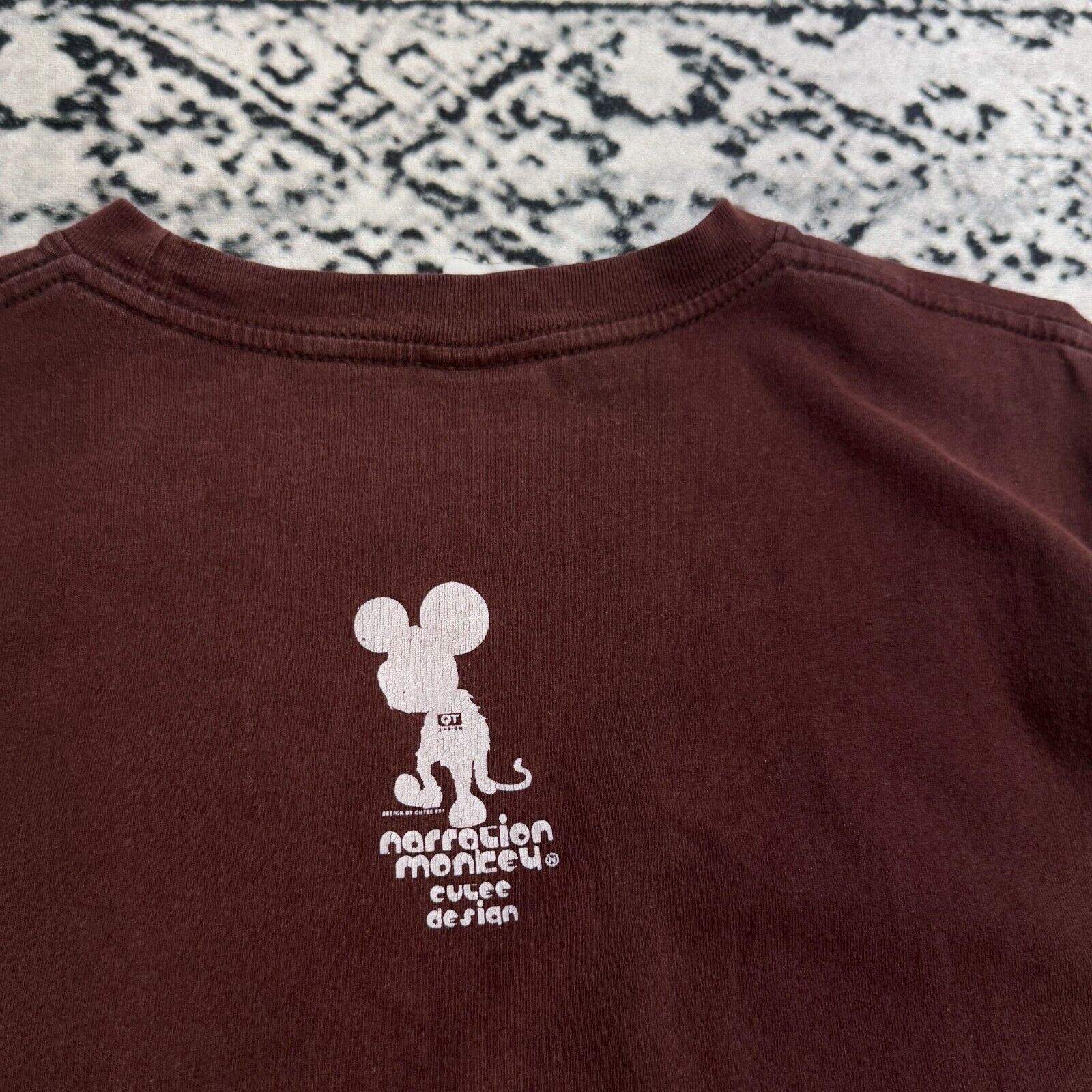 Vintage Vintage Brown Cotton T-Shirt Size M Cute Monkey Design Y2K Size US M / EU 48-50 / 2 - 14 Thumbnail
