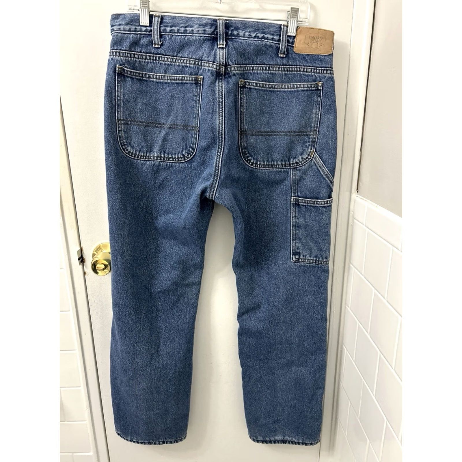 Denime Berkley Jensen Jeans Strai ght Leg Flannel Lined Denim Mens 32x30 Blue YKK Pocket 5-Pocket Size US 32 / EU 48 - 6 Thumbnail