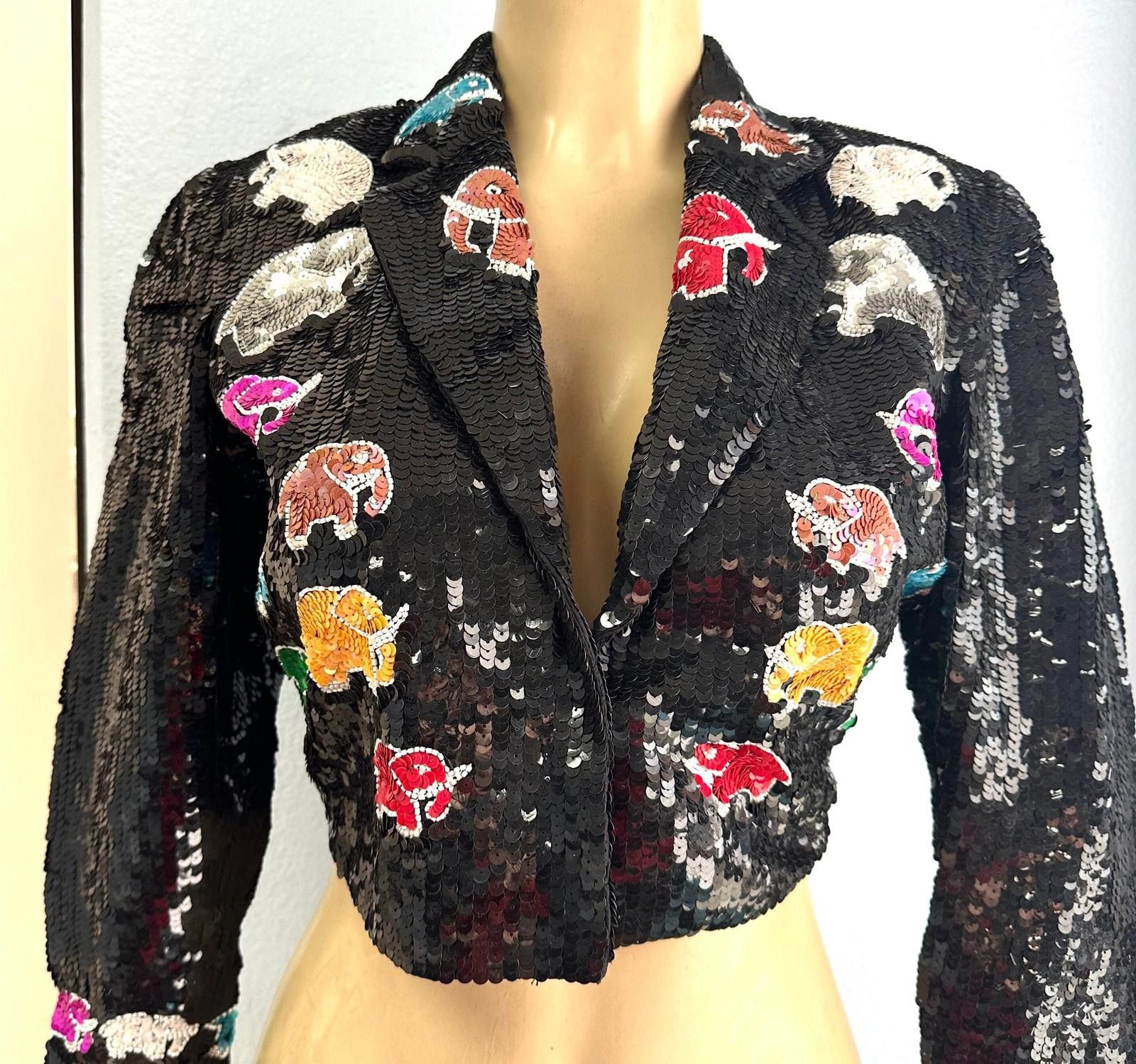Designer Sequin Jacket Bomber Style size 10 only Size L / US 10 / IT 46 - 1 Thumbnail