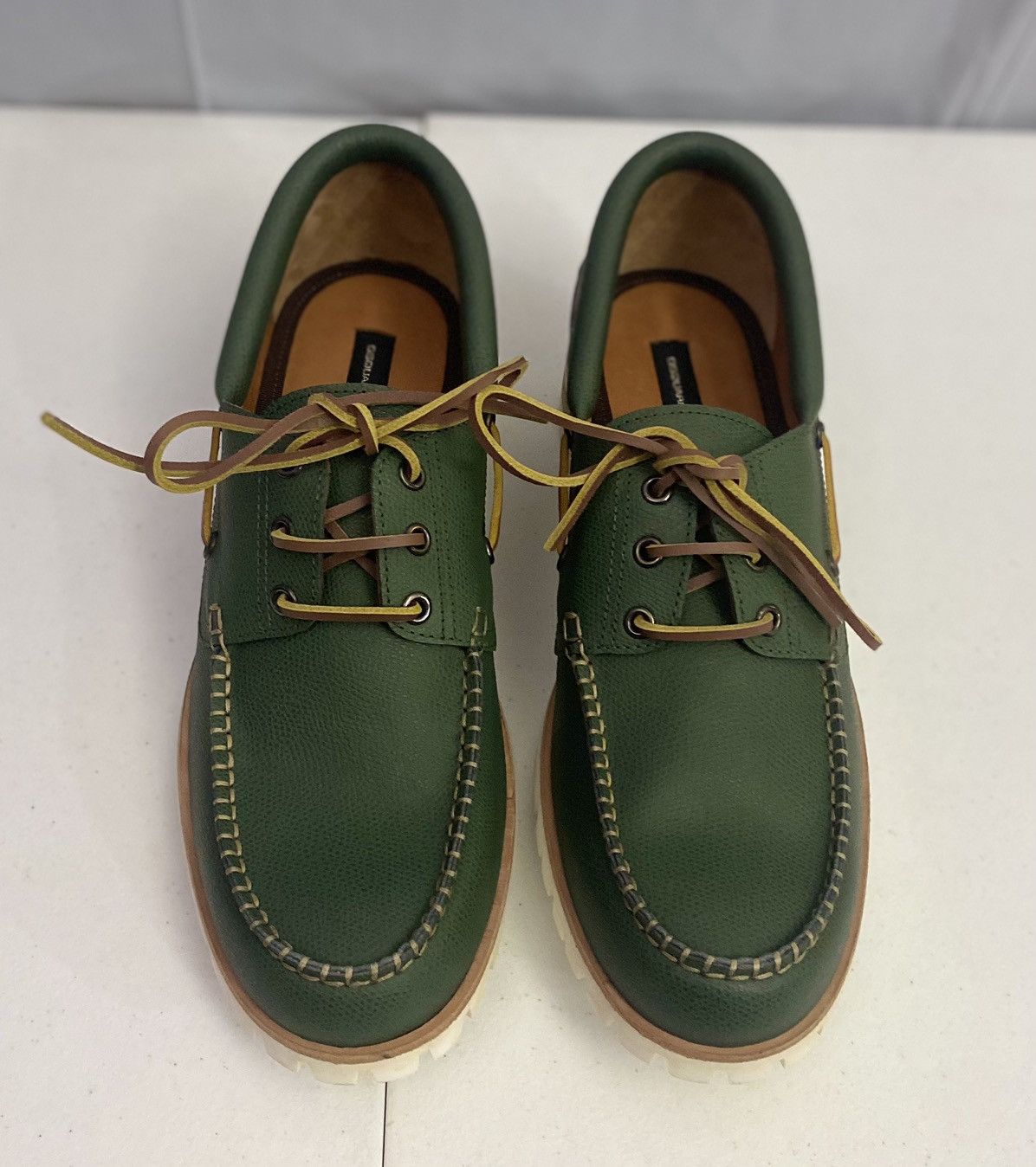 Dsquared2 Dsquared2 🇮🇹 Forest Green Leather Handmade Boat Shoes 9 NEW Size US 9 / EU 42 - 16 Thumbnail