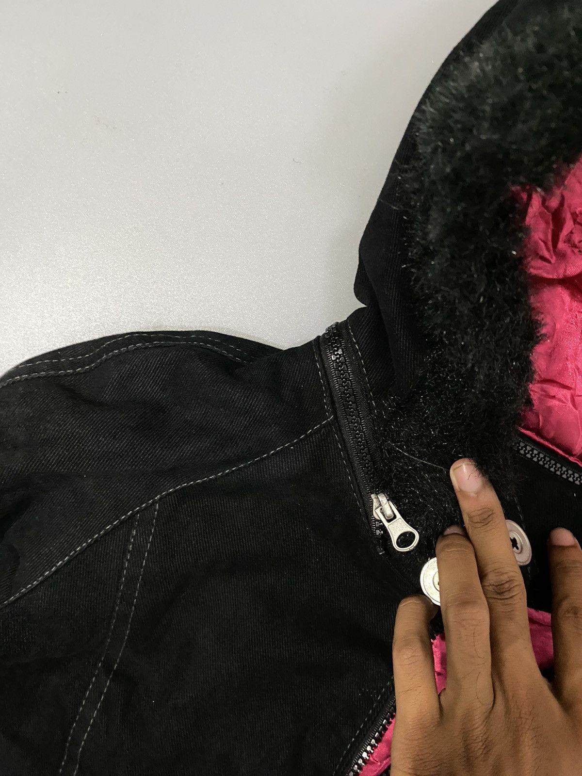 14th Addiction × If Six Was Nine × Le Grande Bleu (L.G.B.) 💥Japan💥Algonquins Fur Denim Jacket Size US M / EU 48-50 / 2 - 13 Thumbnail