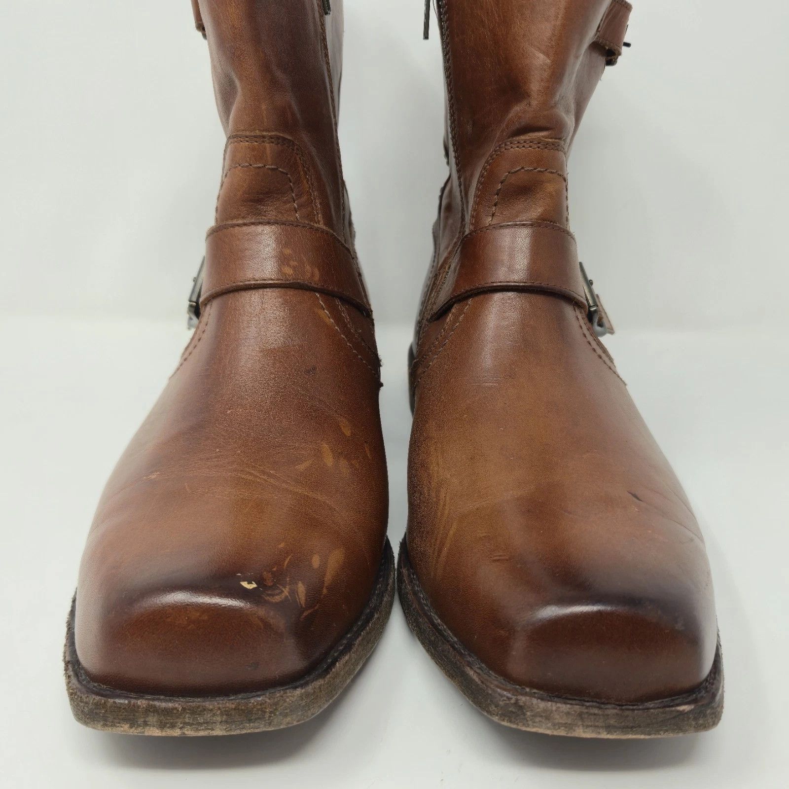 Frye Frye Engineer Boots 10 D Brown Leather Buckle Size US 10 / EU 43 - 11 Thumbnail