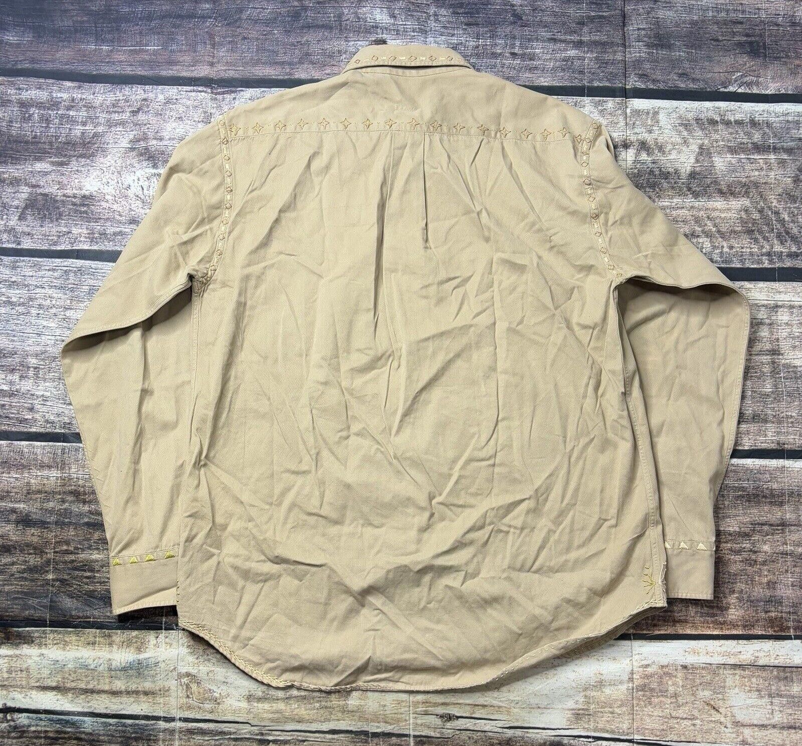 Jean Charles De Castelbajac Coast Shirt Mens Large Western Embroidered Button Down Italy Size US L / EU 52-54 / 3 - 3 Thumbnail