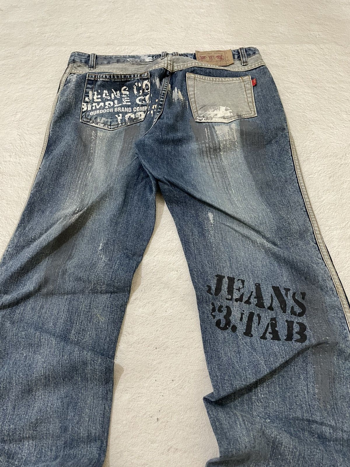 Hysteric Glamour 00s Conycuny Y2K Graphic Printed Denim Wide Leg Archive Size US 33 - 9 Thumbnail