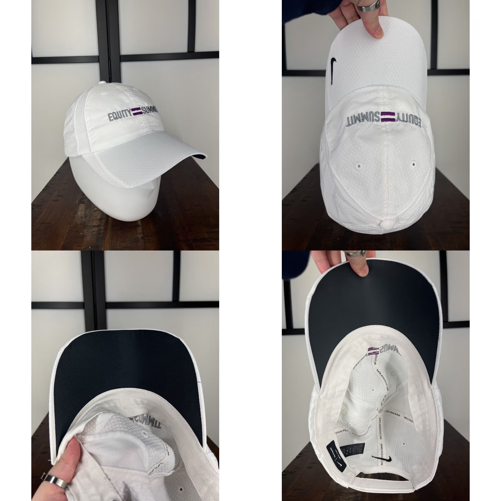Nike Nike Heritage86 Poly Golf Hat Cap Adjustable One Size White - Unisex Adults Mens Womens Golf Hat Cap Size ONE SIZE - 8 Thumbnail
