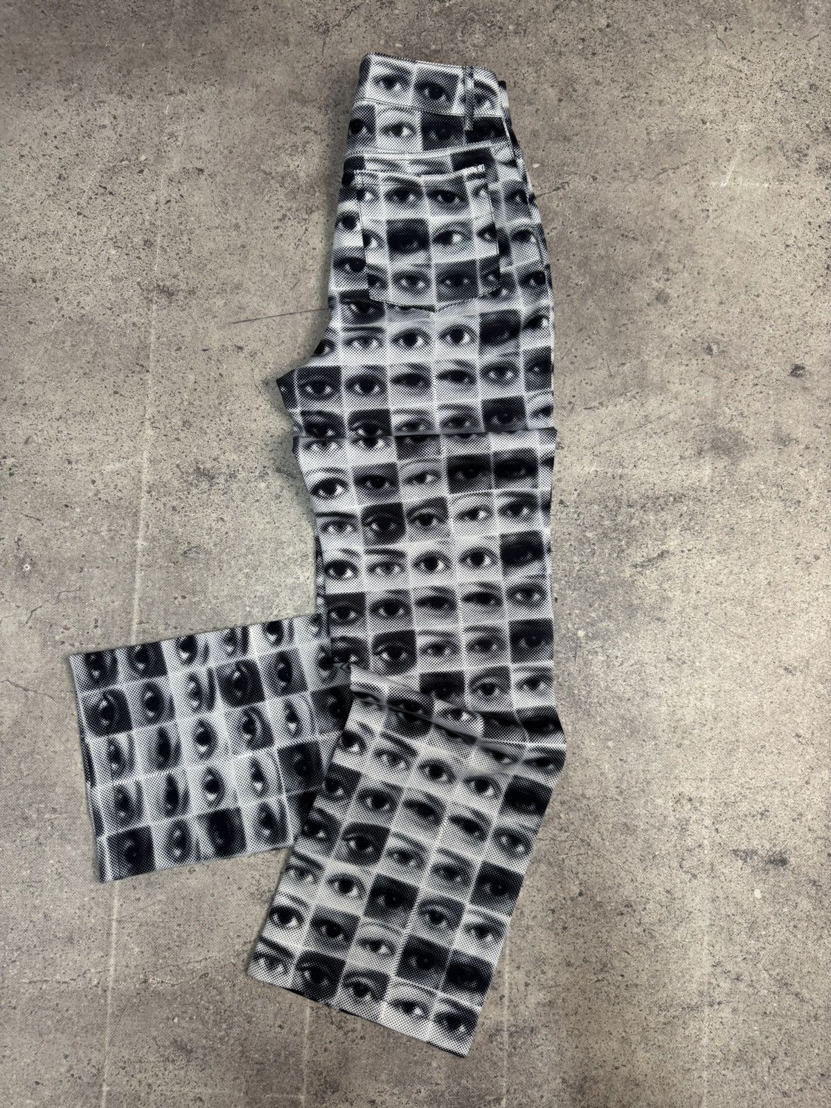 Other VINTAGE REGULAR EYE PRINT JEANS PANTS JPG STYLE PAUL GAUTIER Size US 29 - 5 Thumbnail