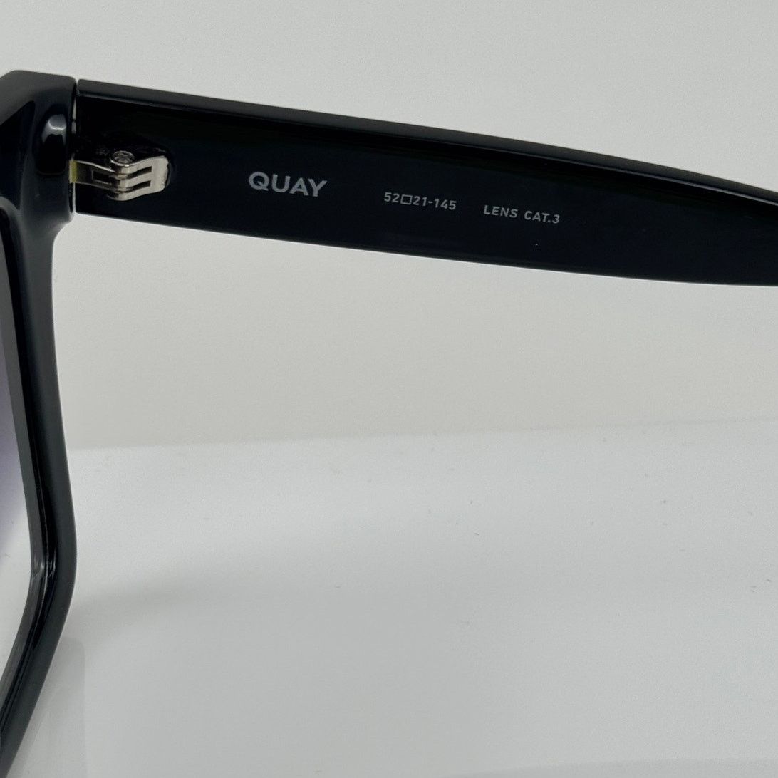 Quay Quay Icy Black 52mm Gradient Square Oversized Sunglasses Size ONE SIZE - 5 Thumbnail