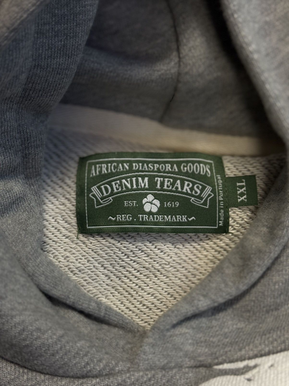DENIM TEARS Denim Tears OG Cotton Wreath Grey Hoodie Size XXL Size US XXL / EU 58 / 5 - 6 Thumbnail