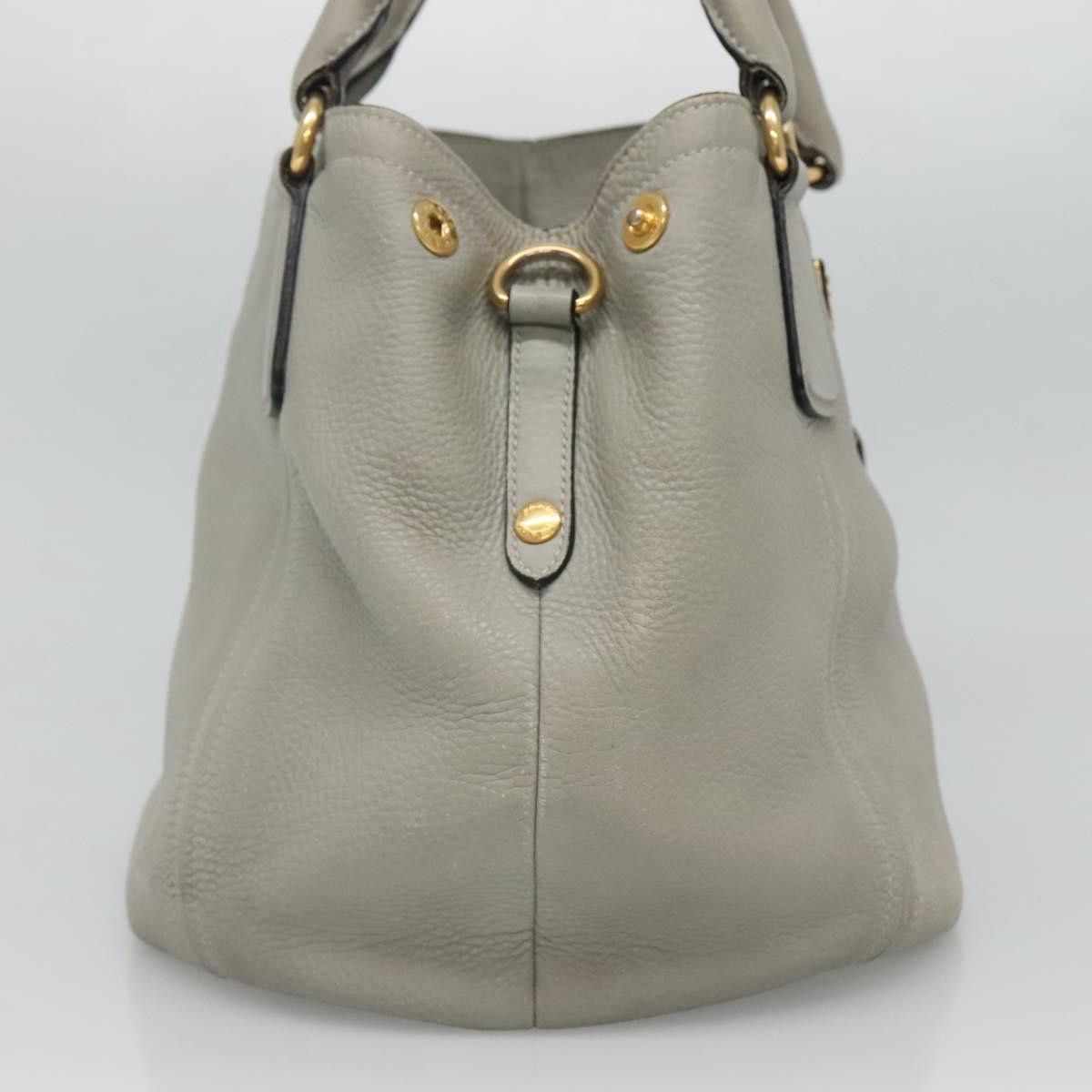 Prada PRADA Hand Bag Leather Gray Size ONE SIZE - 3 Thumbnail