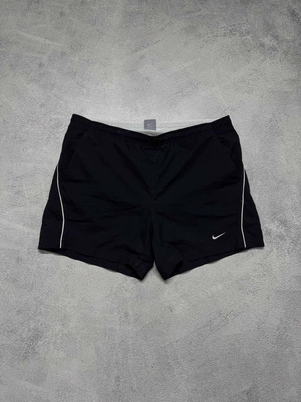 Nike Vintage Y2k Nylon Nike Swoosh Shorts Size US 34 / EU 50 - 1 Thumbnail