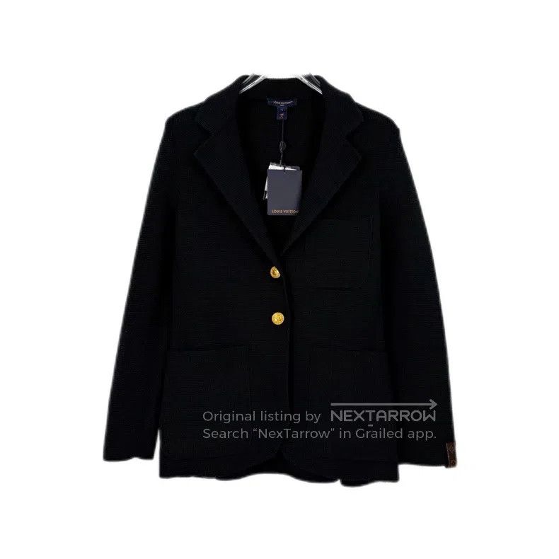Louis Vuitton Louis Vuitton Black gold button knit cardigan sweater Size US S / EU 44-46 / 1 - 1 Thumbnail