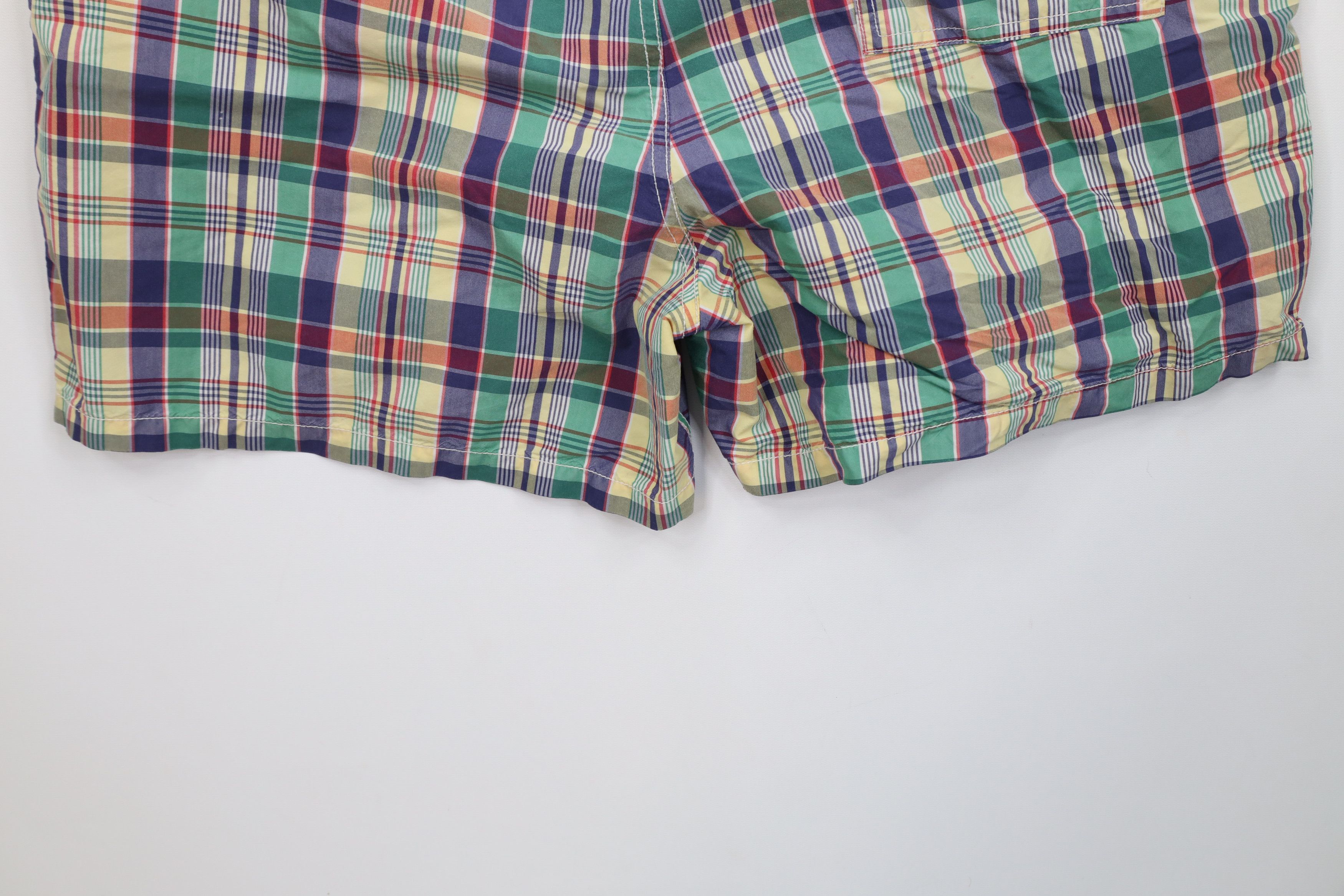 Ralph Lauren Vintage 90s Ralph Lauren Madras Plaid Lined Shorts Trunks Size US 34 / EU 50 - 14 Thumbnail