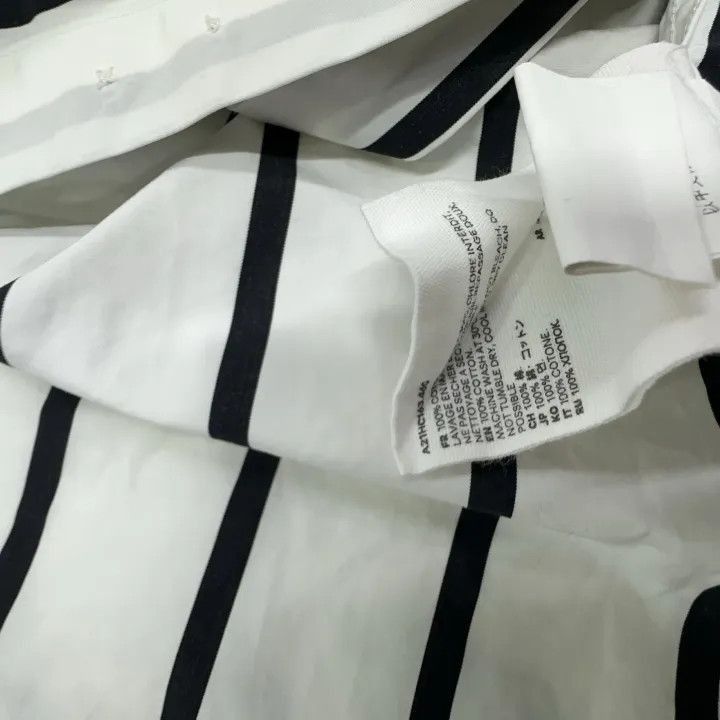 AMI AMIPARIS Striped Long Sleeve Logo Shirt for Men -2507 Size US M / EU 48-50 / 2 - 5 Thumbnail