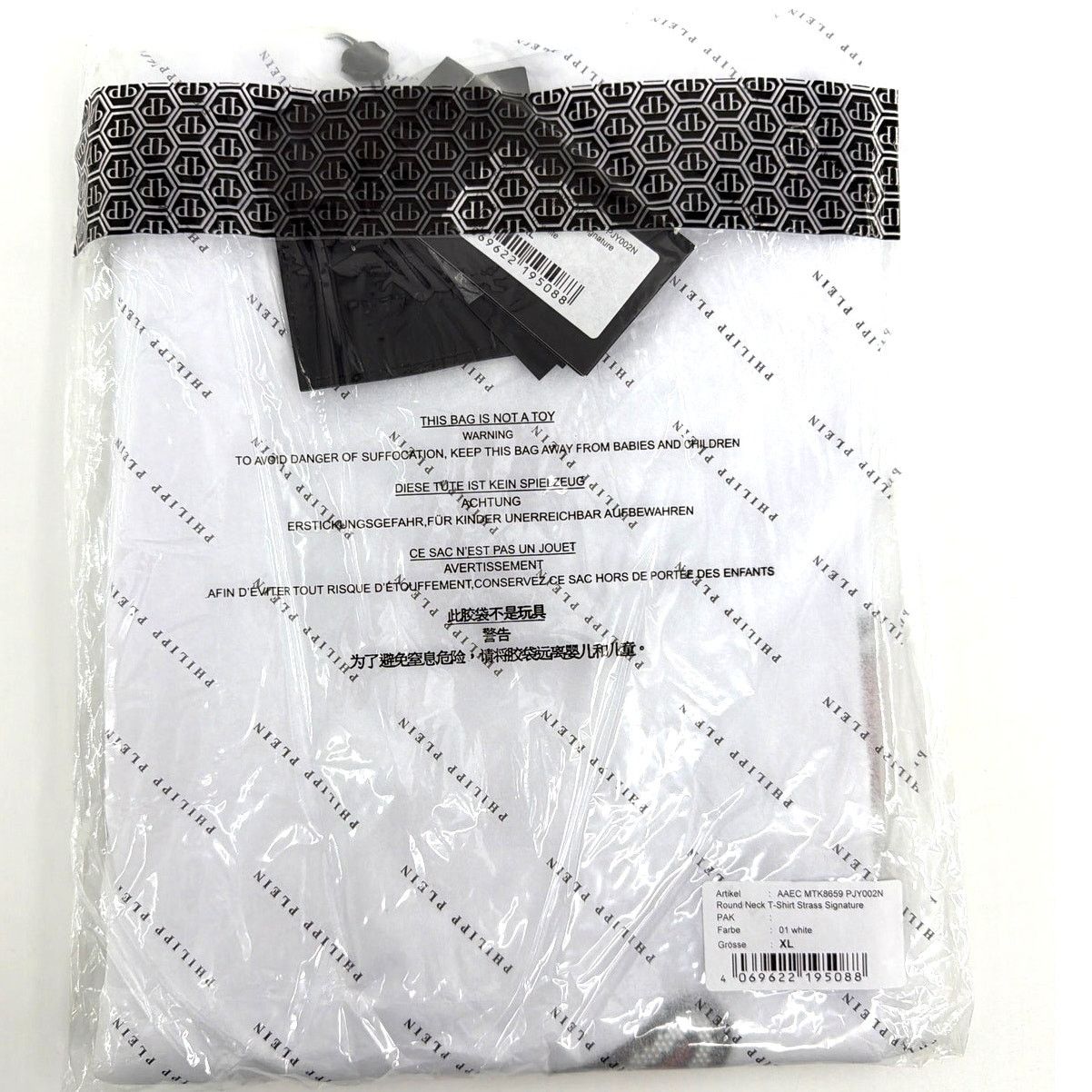Philipp Plein Philipp Plein Strass Signature Round Neck T-Shirt Size XL Size US XL / EU 56 / 4 - 4 Thumbnail