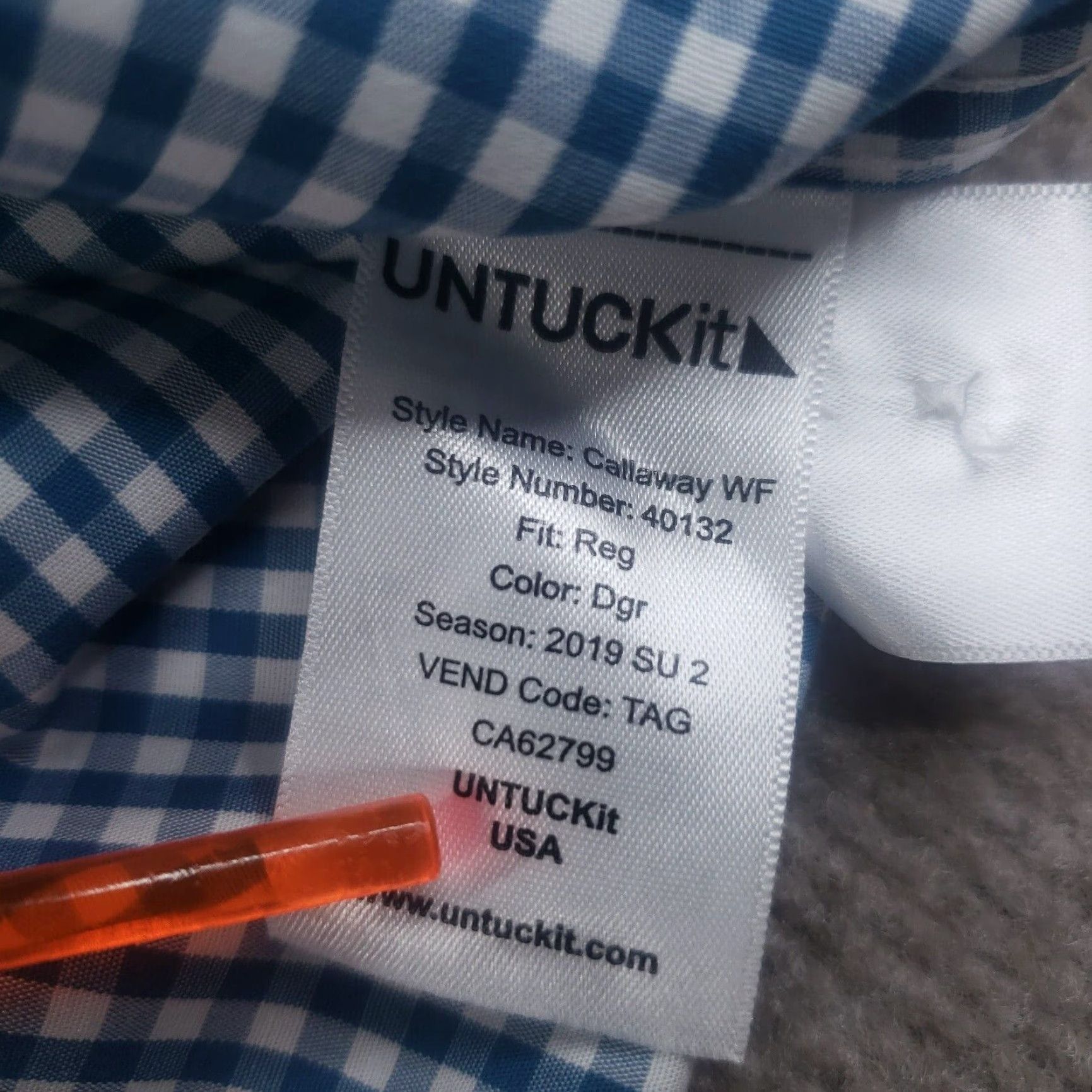 UNTUCKit UNTUCKit Plaid Button-Up Shirt Mens XL Blue Long Sleeve Wrinkle-Free Casual Size US XL / EU 56 / 4 - 7 Thumbnail