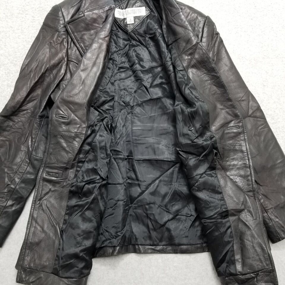 Other Valerie Stevens Leather Jacket Womens Small Pockets Belt Size S / US 4 / IT 40 - 6 Thumbnail