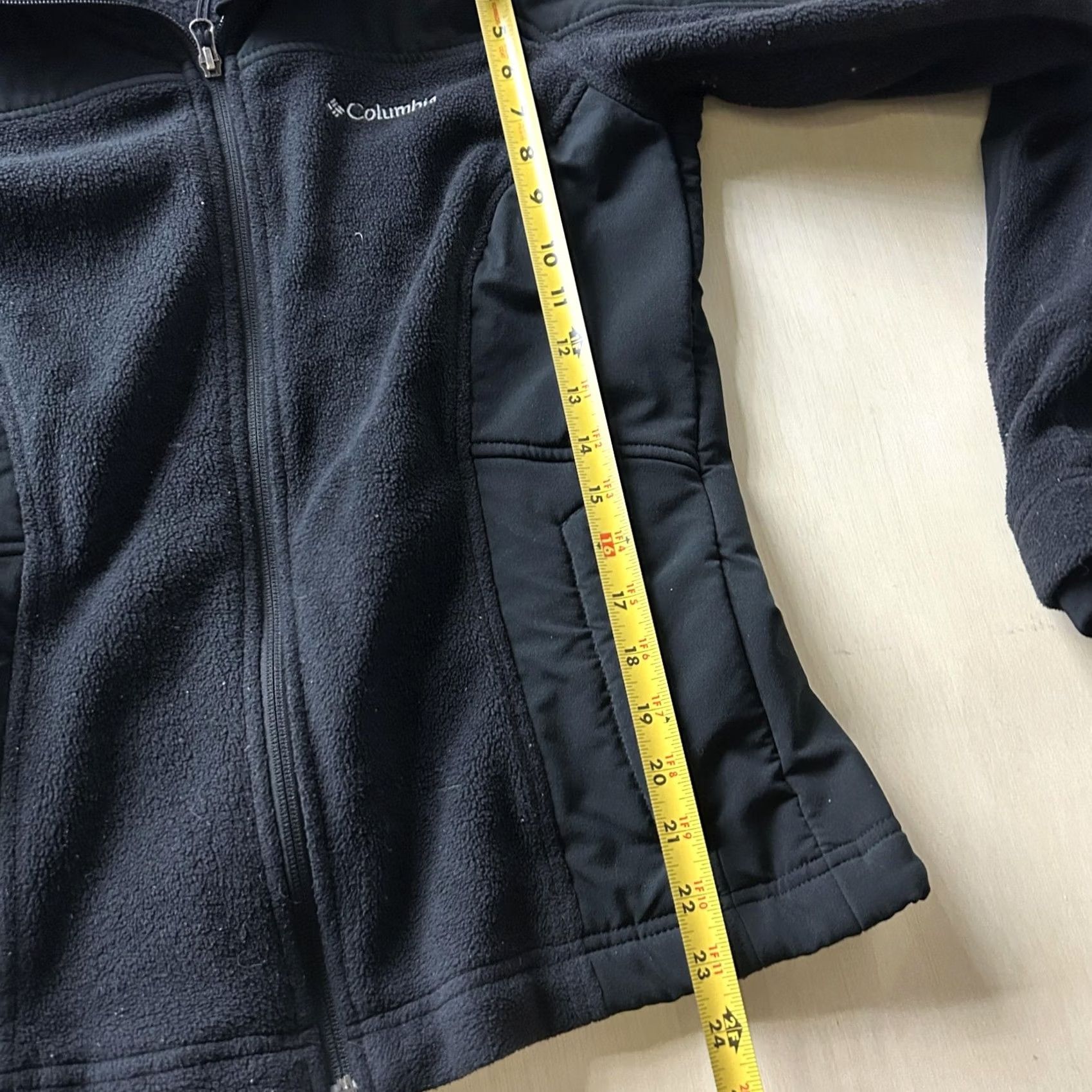 Vintage Columbia Fleece Jacket Womens Medium Black Full Zip Solid Logo Pockets Size M / US 6-8 / IT 42-44 - 5 Thumbnail