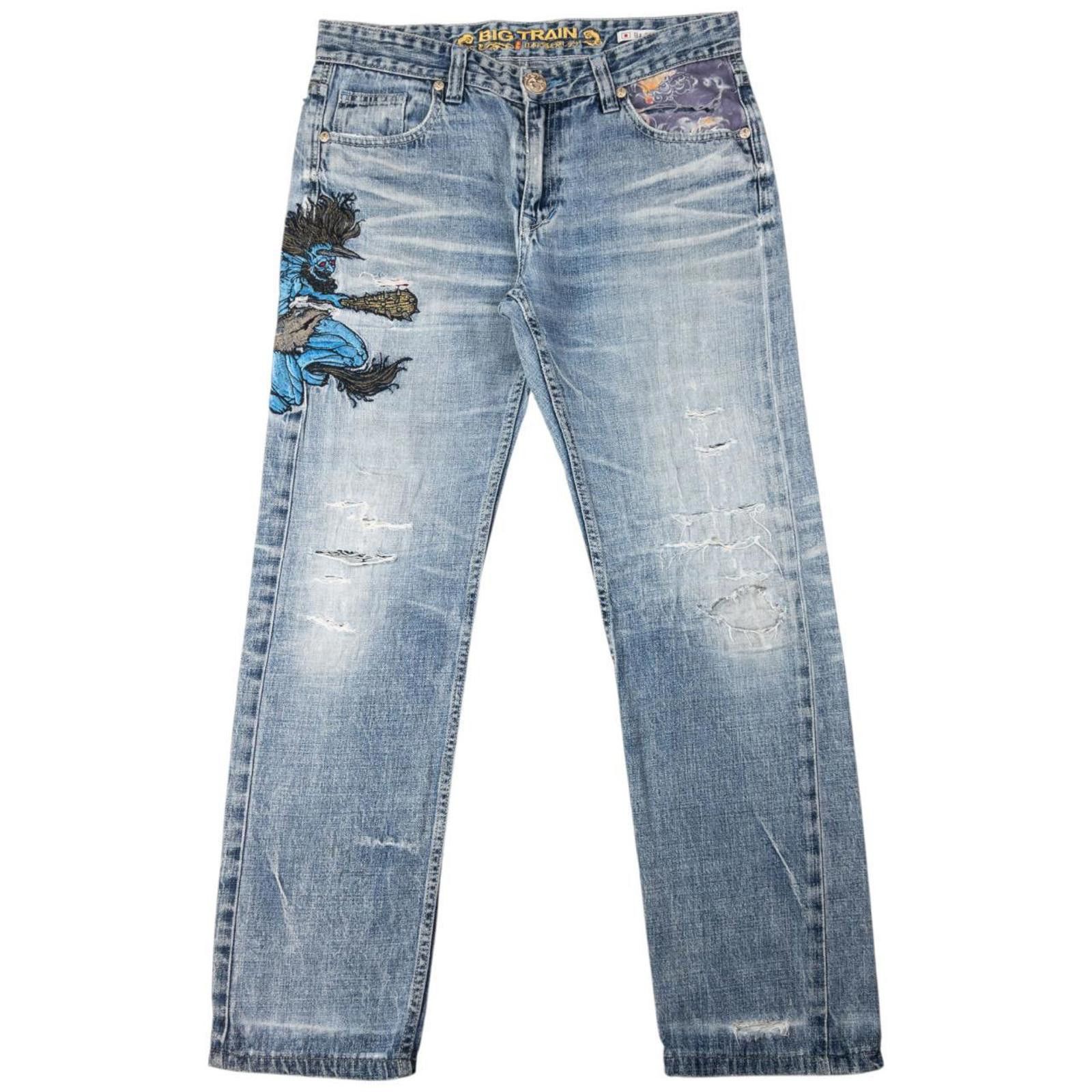 Other Vintage Big Train Patchwork Japanese Denim Jeans Size W34 Size US 34 / EU 50 - 3 Thumbnail