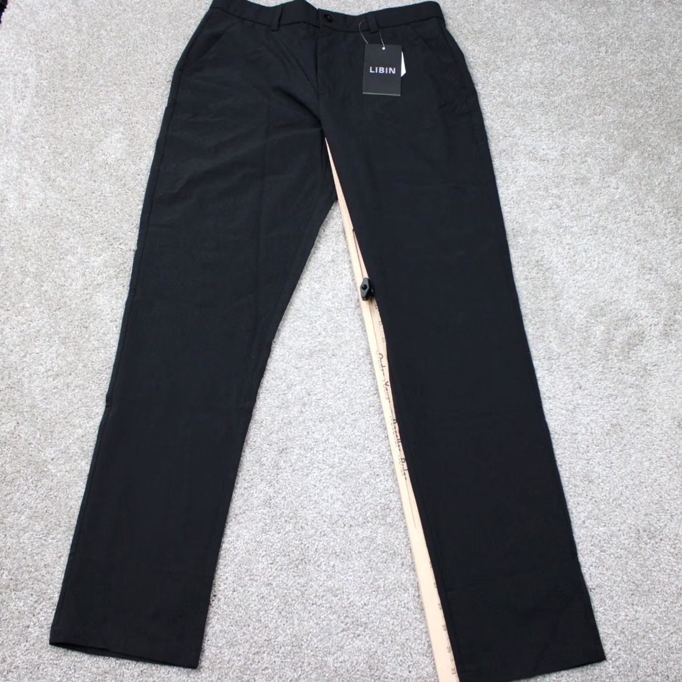 Vintage Libin Pants Mens 32 Black Waterproof UPF 50+ 100% Polyester Inseam 32" Regular Straight Ankle - NWT, 90s Theme, Casual Mens Clothing Size US 32 / EU 48 - 3 Thumbnail