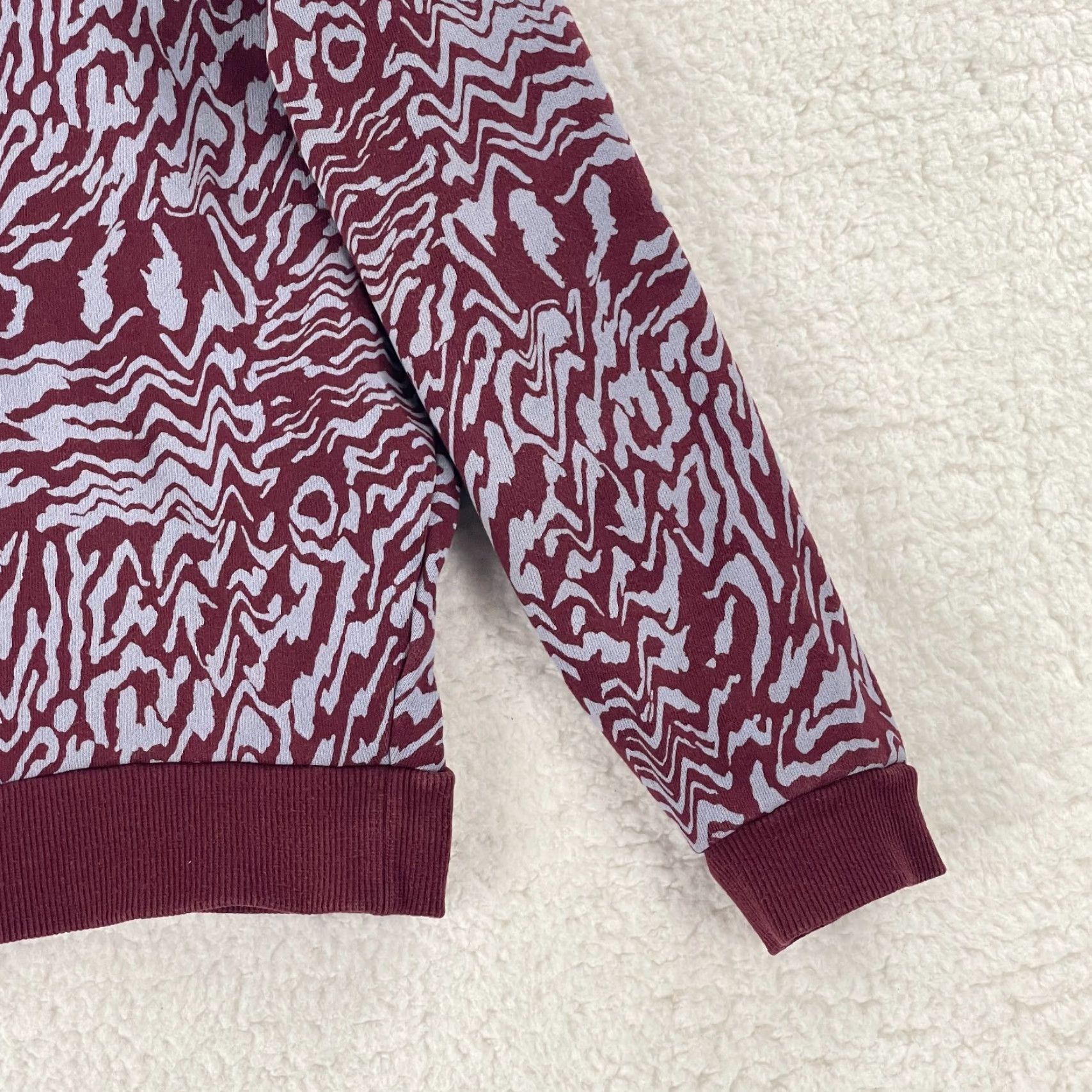 Madewell Madewell Sweater Womens Small Burgundy Tiger Print Crew Neck Long Sleeve Casual Size S / US 4 / IT 40 - 4 Thumbnail
