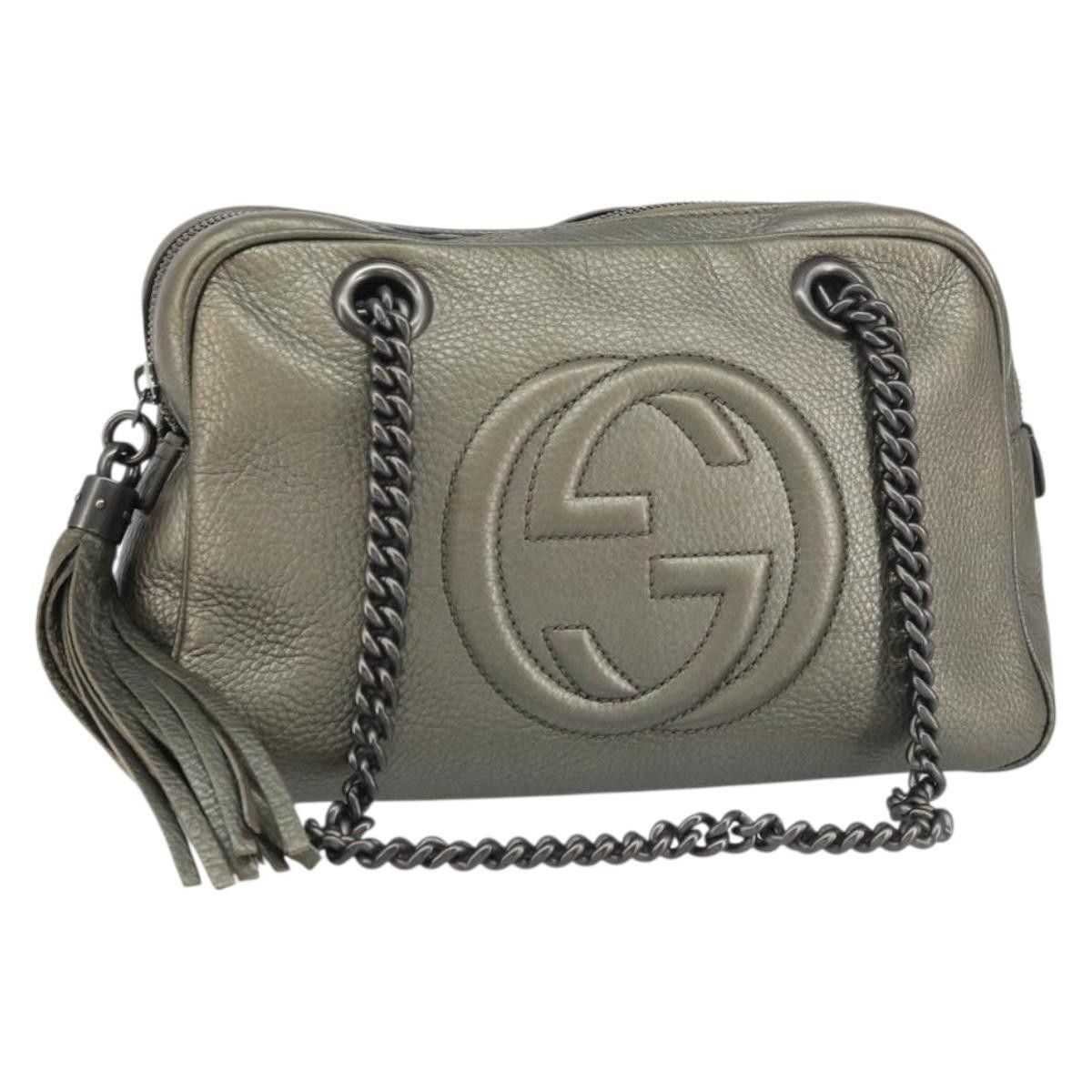 Gucci Gucci Soho Chain Zip Shoulder Bag Leather Size ONE SIZE - 1 Thumbnail