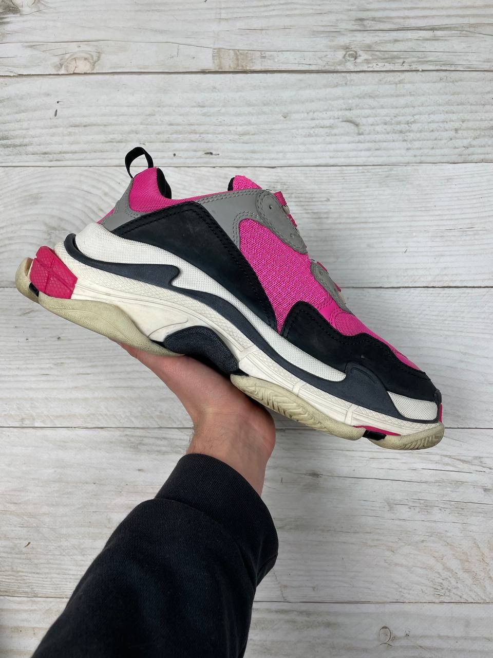 Balenciaga Balenciaga Triple S Pink Black Grey Sneaker Y2K Size US 8.5 / EU 41-42 - 10 Thumbnail