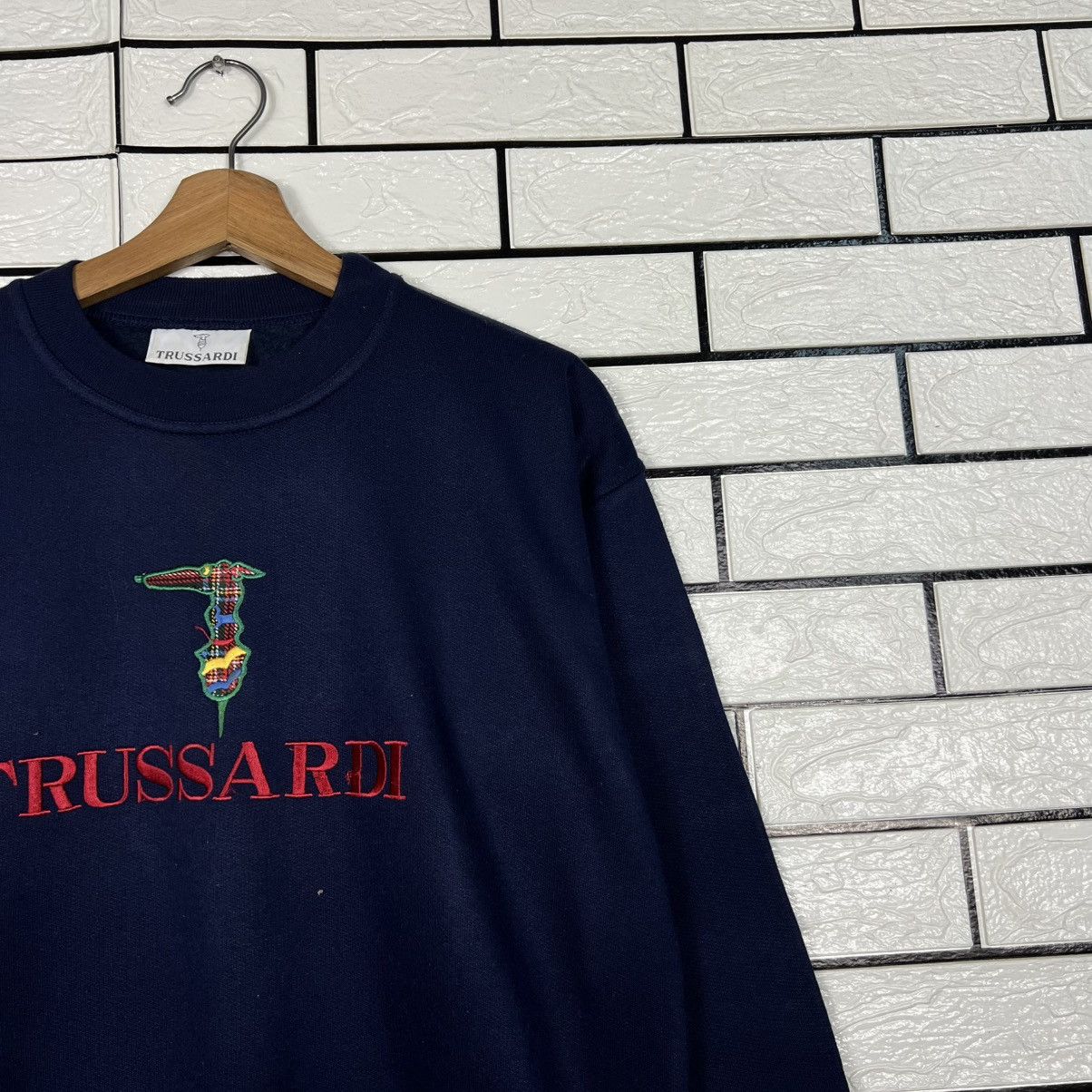 Trussardi Vintage TRUSSARDI Embroidered Big Logo Sweatshirt #3967-C181 Size US S / EU 44-46 / 1 - 4 Thumbnail