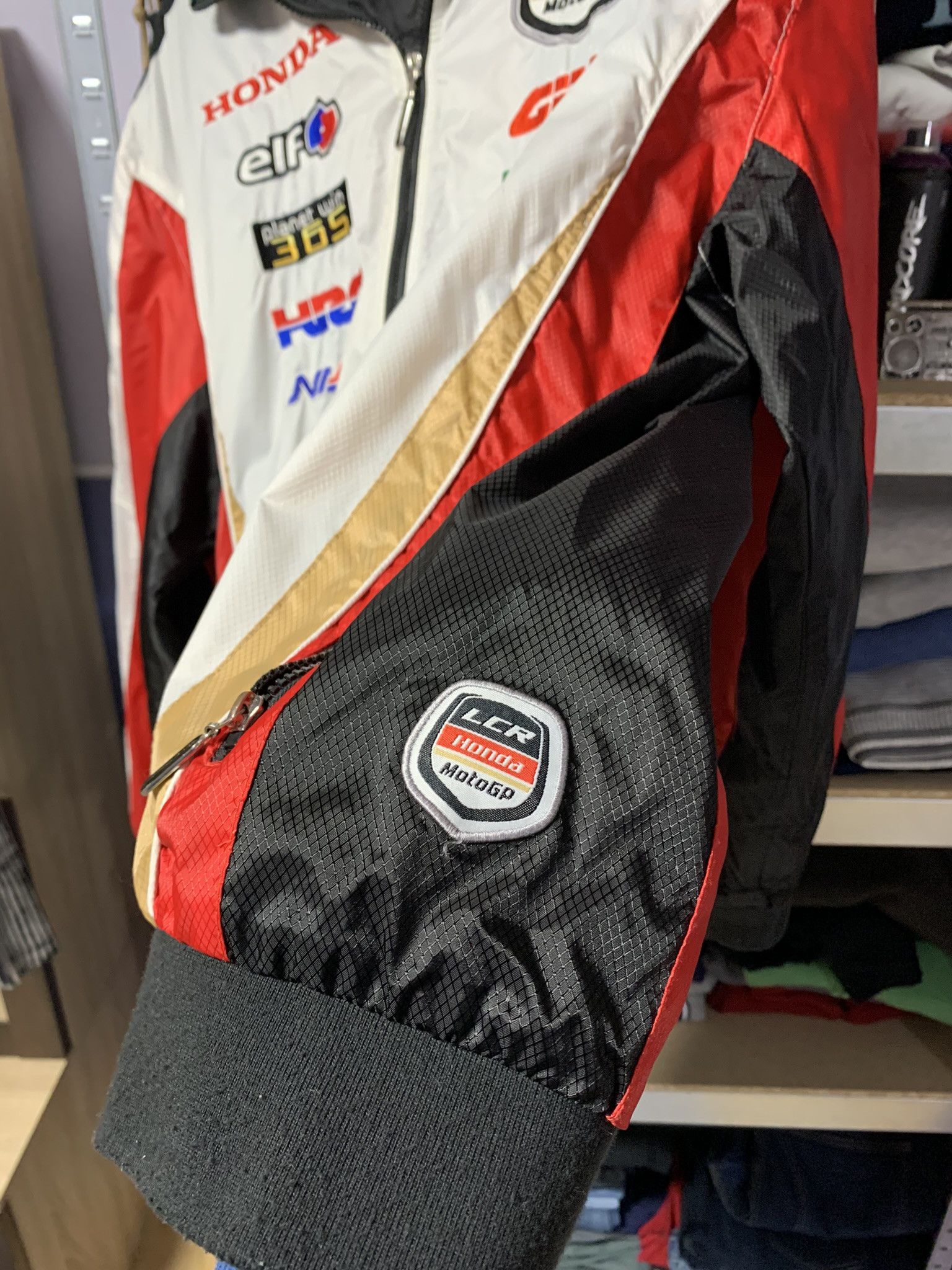 Honda Vintage Honda LCR Moto GP Racing Team Nylon Red White Jacket Size US XL / EU 56 / 4 - 10 Thumbnail