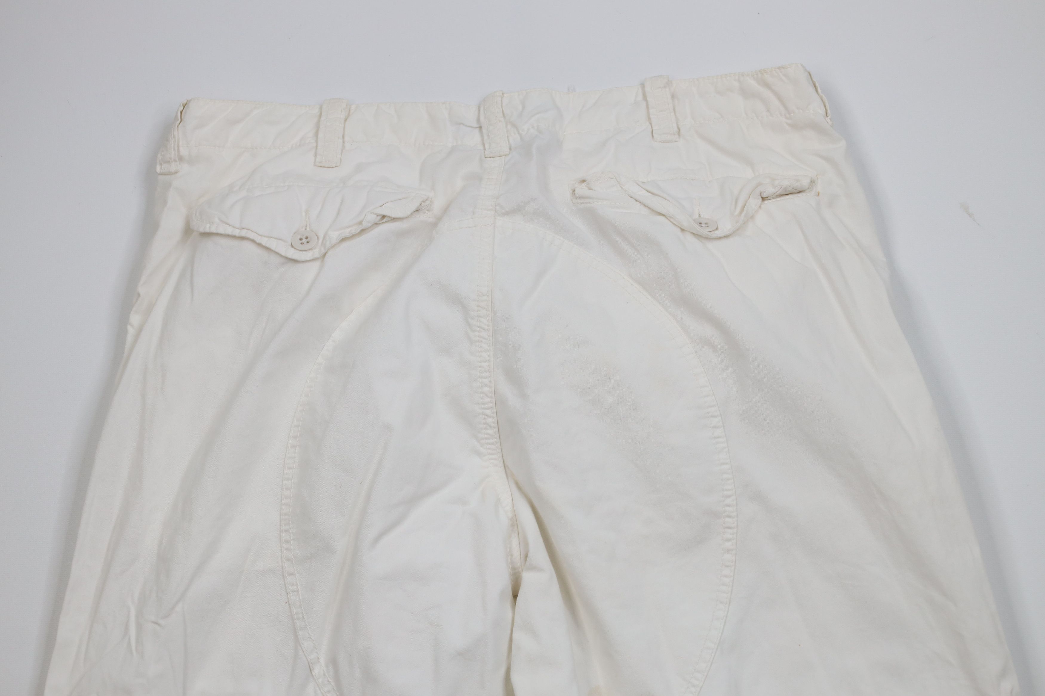 Ralph Lauren Vintage 90s Ralph Lauren Wide Leg Cargo Pants White Cotton Size US 36 / EU 52 - 10 Thumbnail