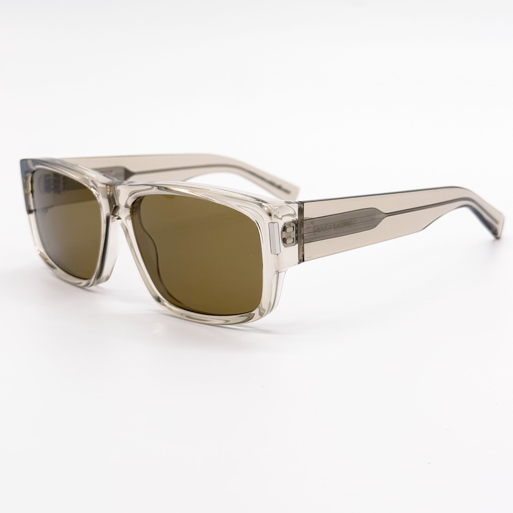 Saint Laurent Paris NEW SAINT LAURENT SUNGLASSES SL689 005 MEN SQUARE BEIGE/BROW Size ONE SIZE - 6 Thumbnail