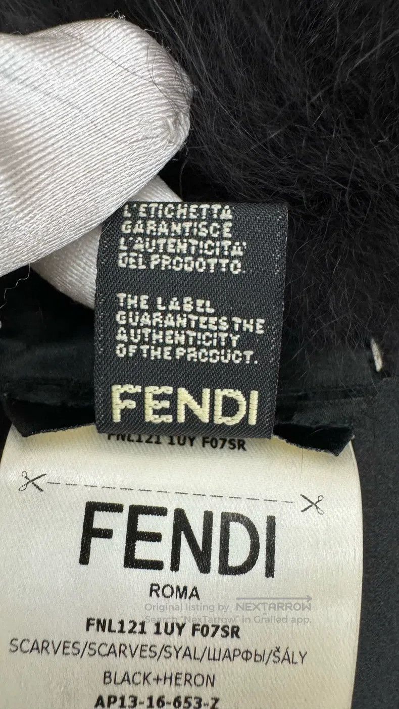 Fendi Fendi size TU cm Fox fur black and white fur stole scarf Size ONE SIZE - 4 Thumbnail