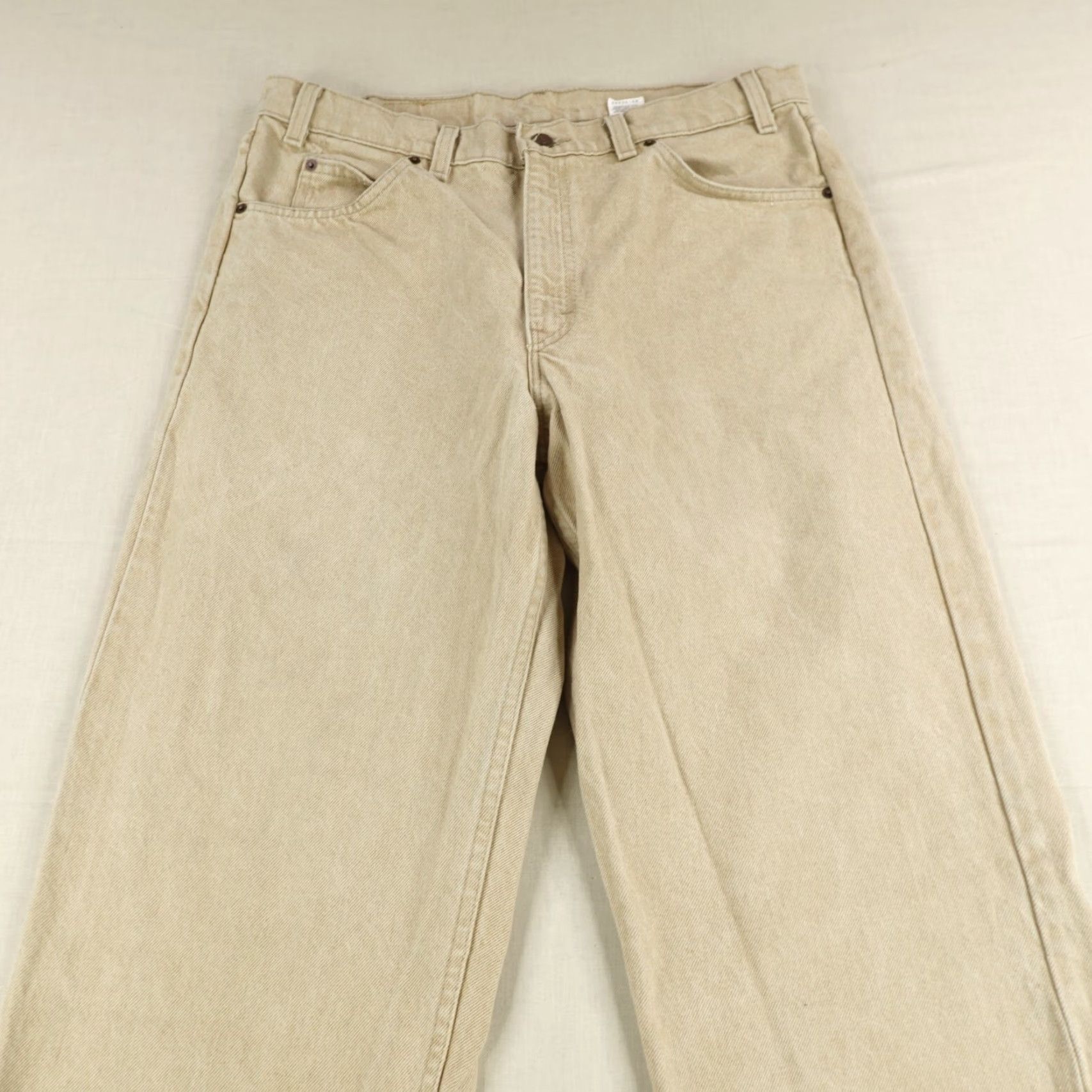 Levi's VINTAGE Levi's 550 Jeans Men 36x34 Beige Denim Relaxed Fit Tapered 90s Size US 34 / EU 50 - 2 Thumbnail